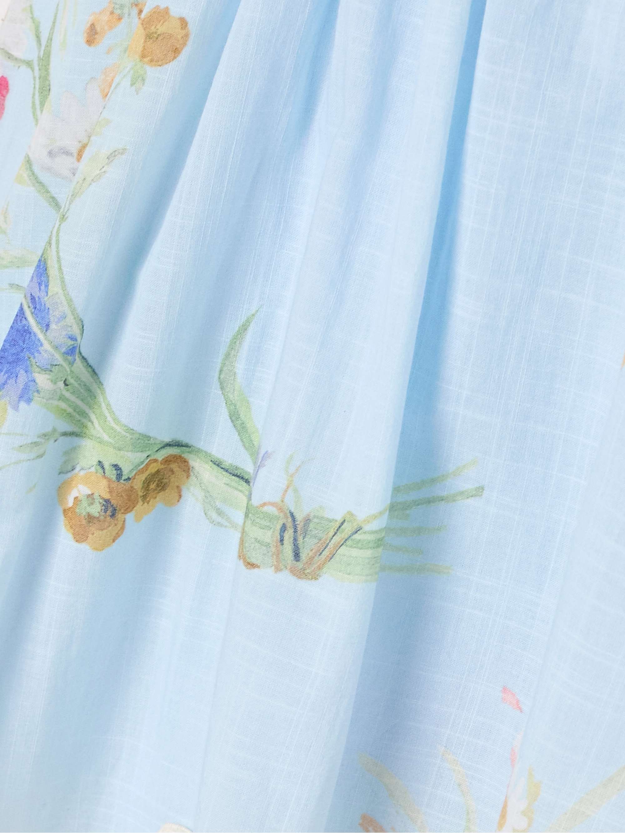 Lucky lace-trimmed pleated floral-print cotton-voile shorts view