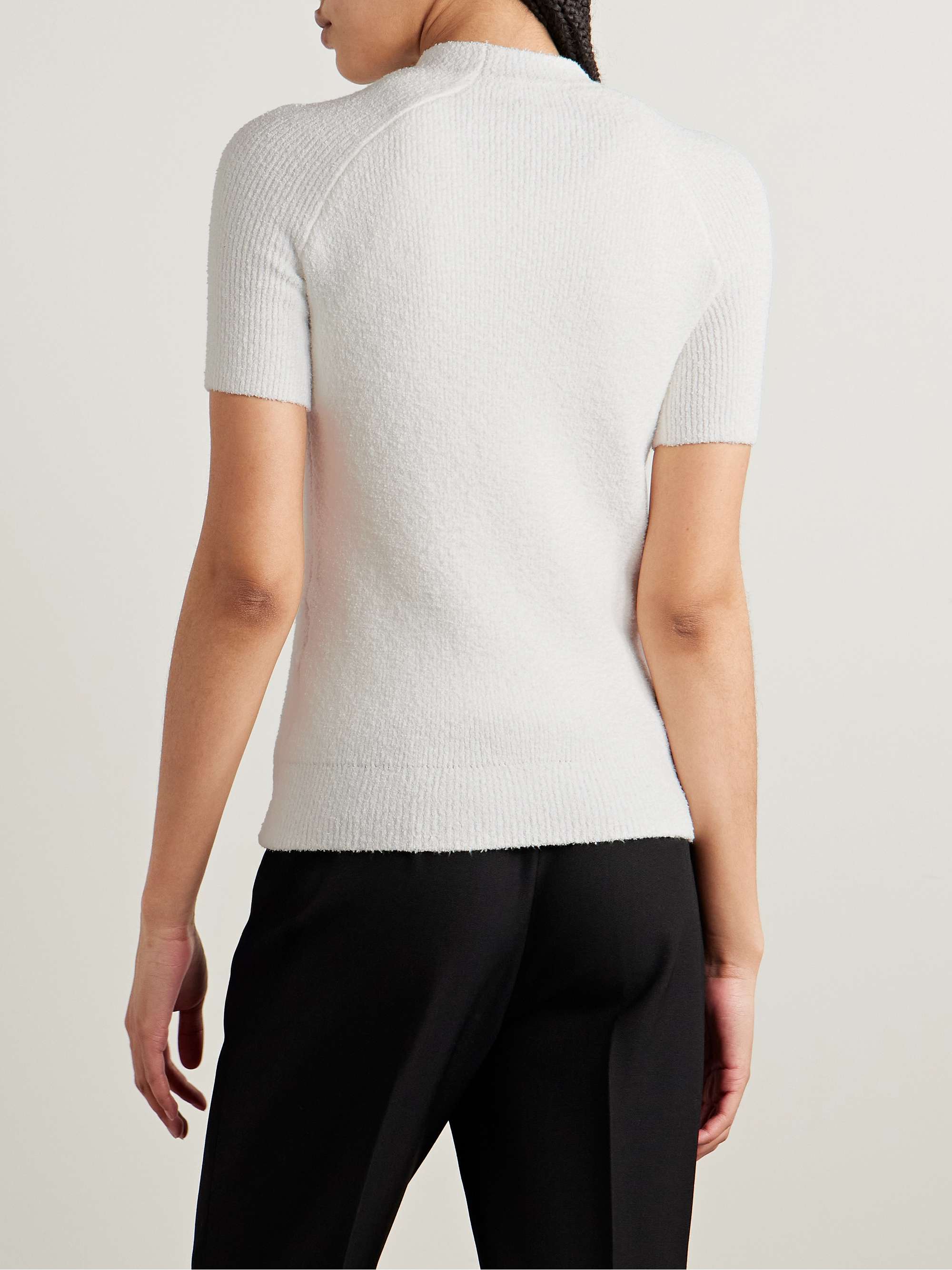 Organic cotton-blend bouclé top view