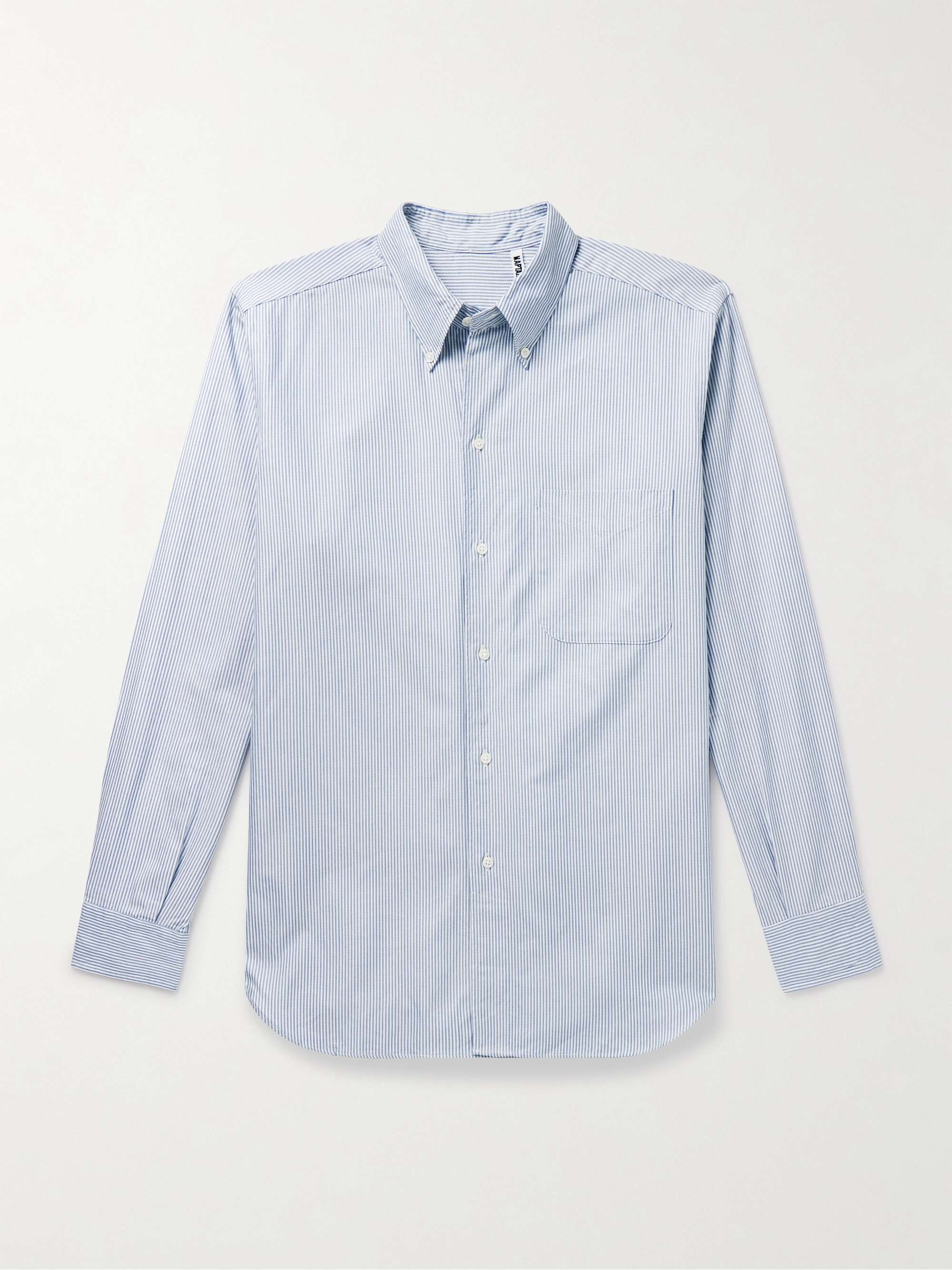 Finx Button-Down Collar Striped Cotton Oxford Shirt view