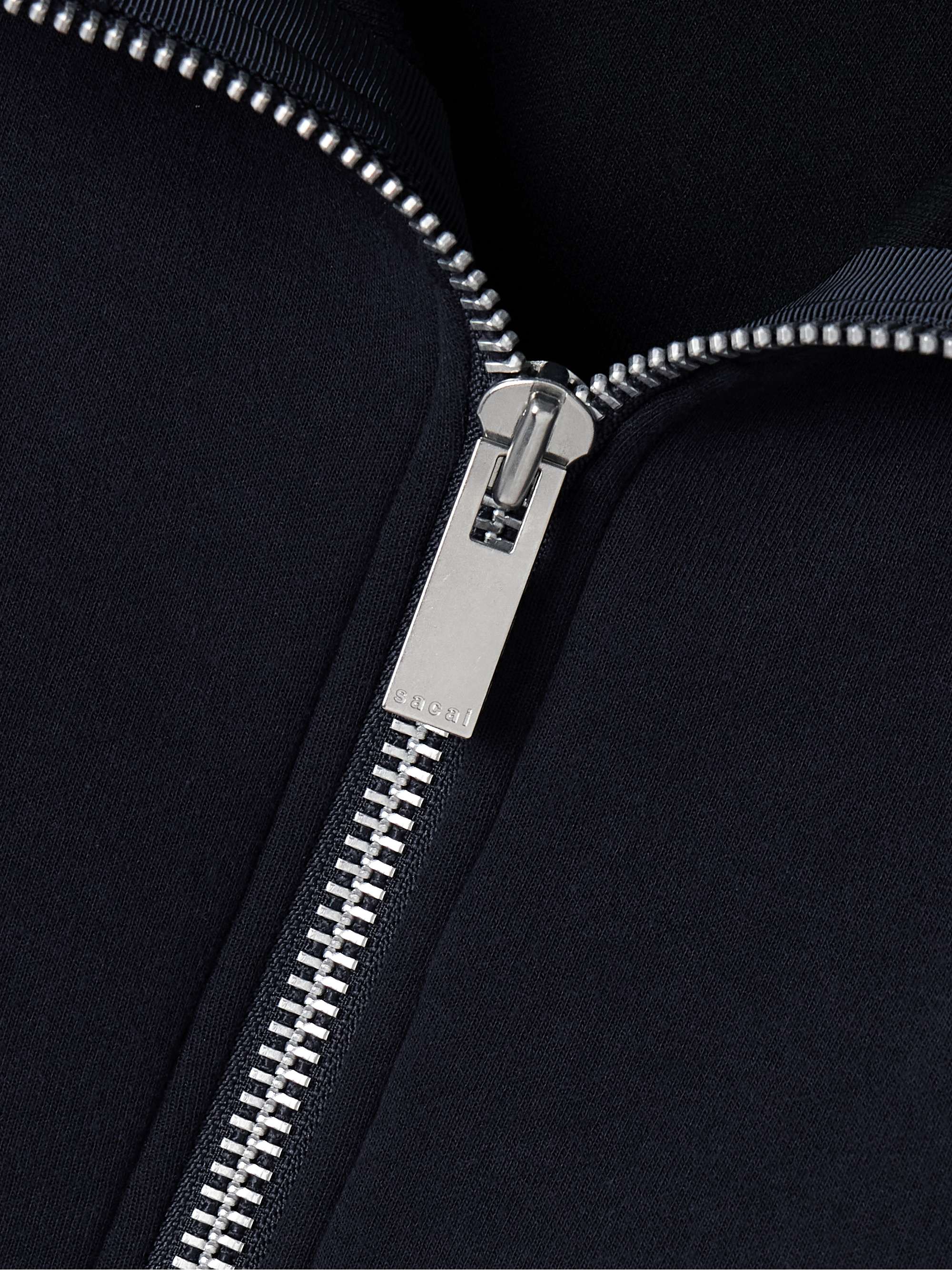Hooded paneled shell and cotton-blend jersey jacket view