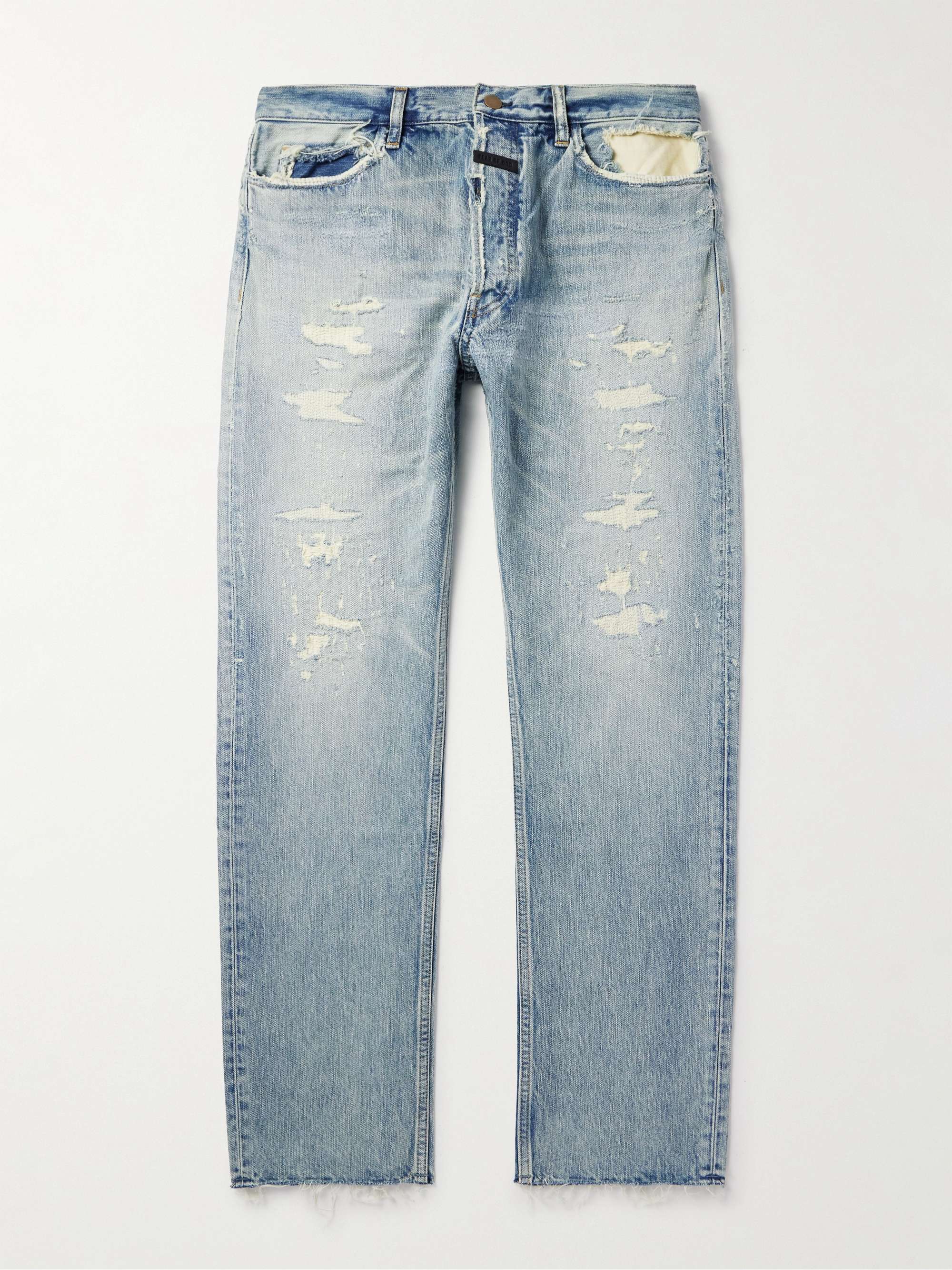 Tapered Distressed Jeans view
