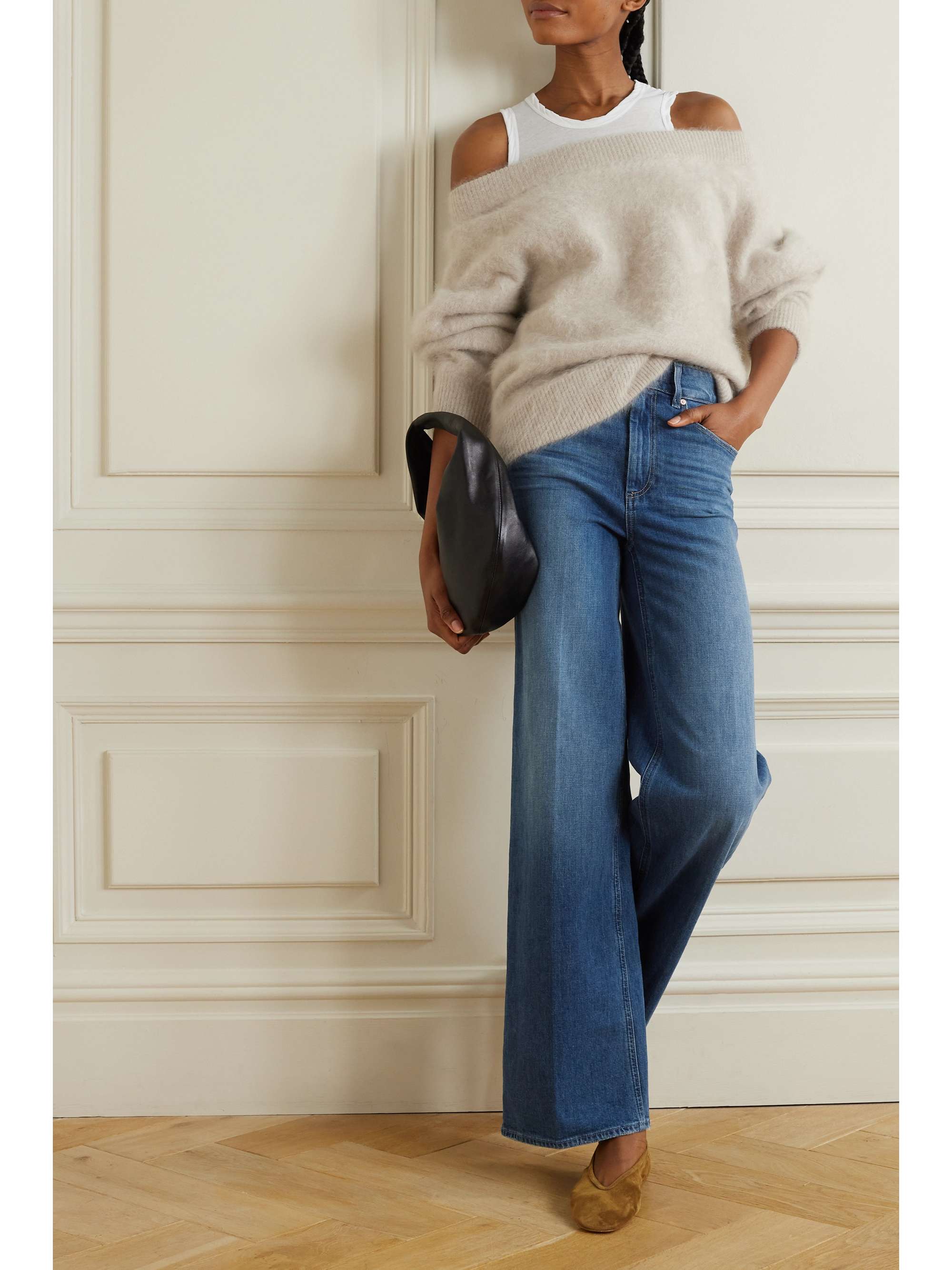 Sasha high-rise straight-leg jeans view
