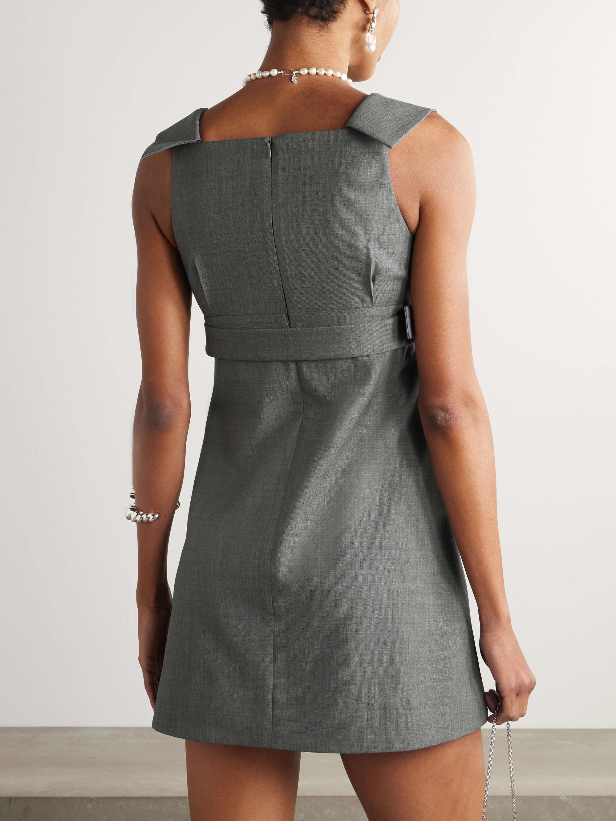 Belted woven mini dress view