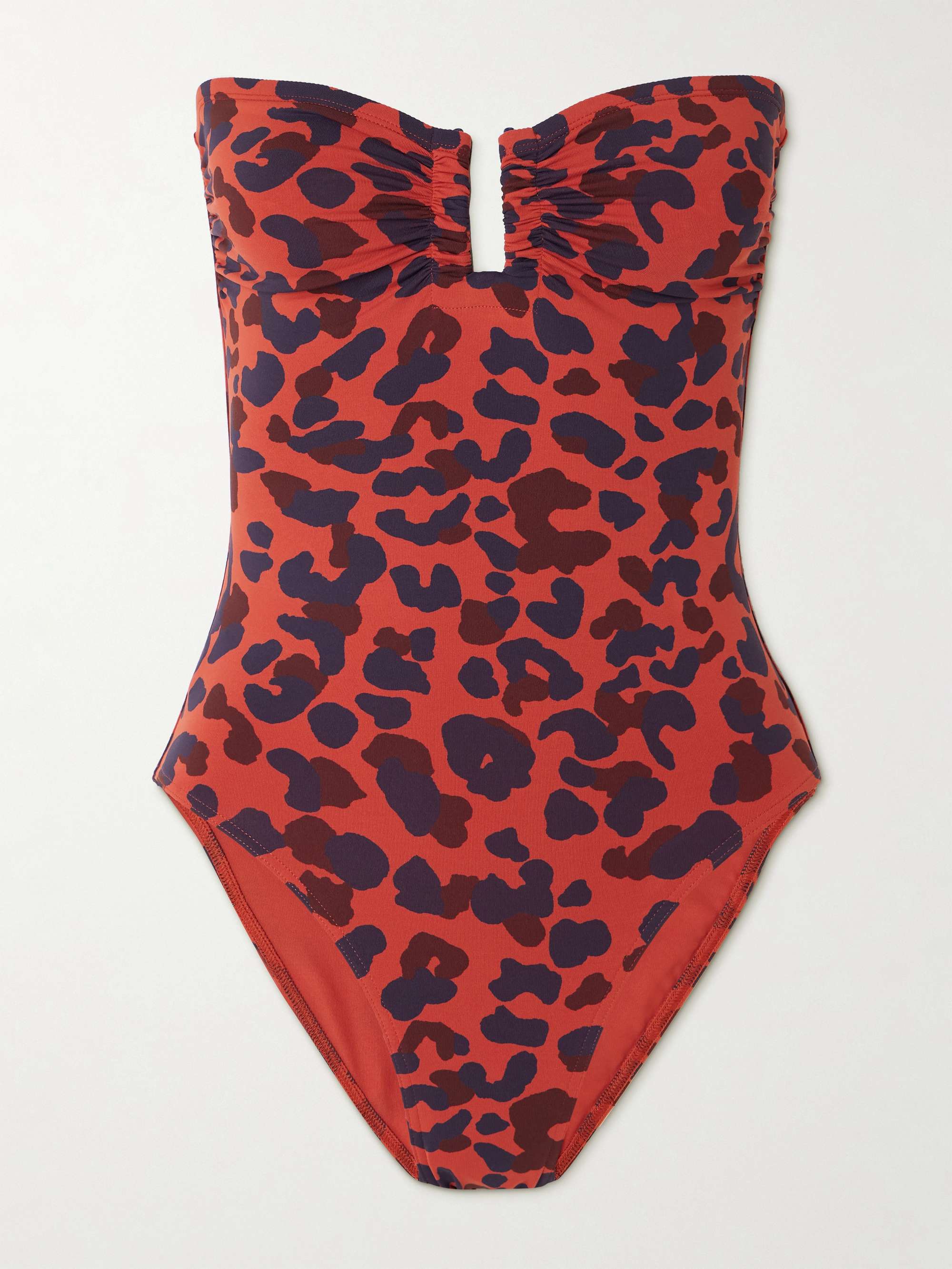 Coquillage Posidonia strapless printed swimsuit view