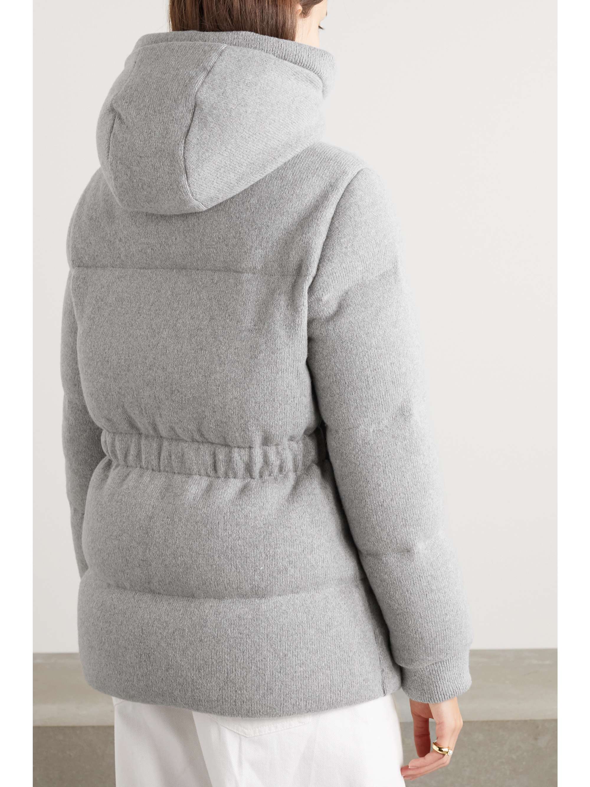 Daval hooded quilted cashmere-blend down jacket view