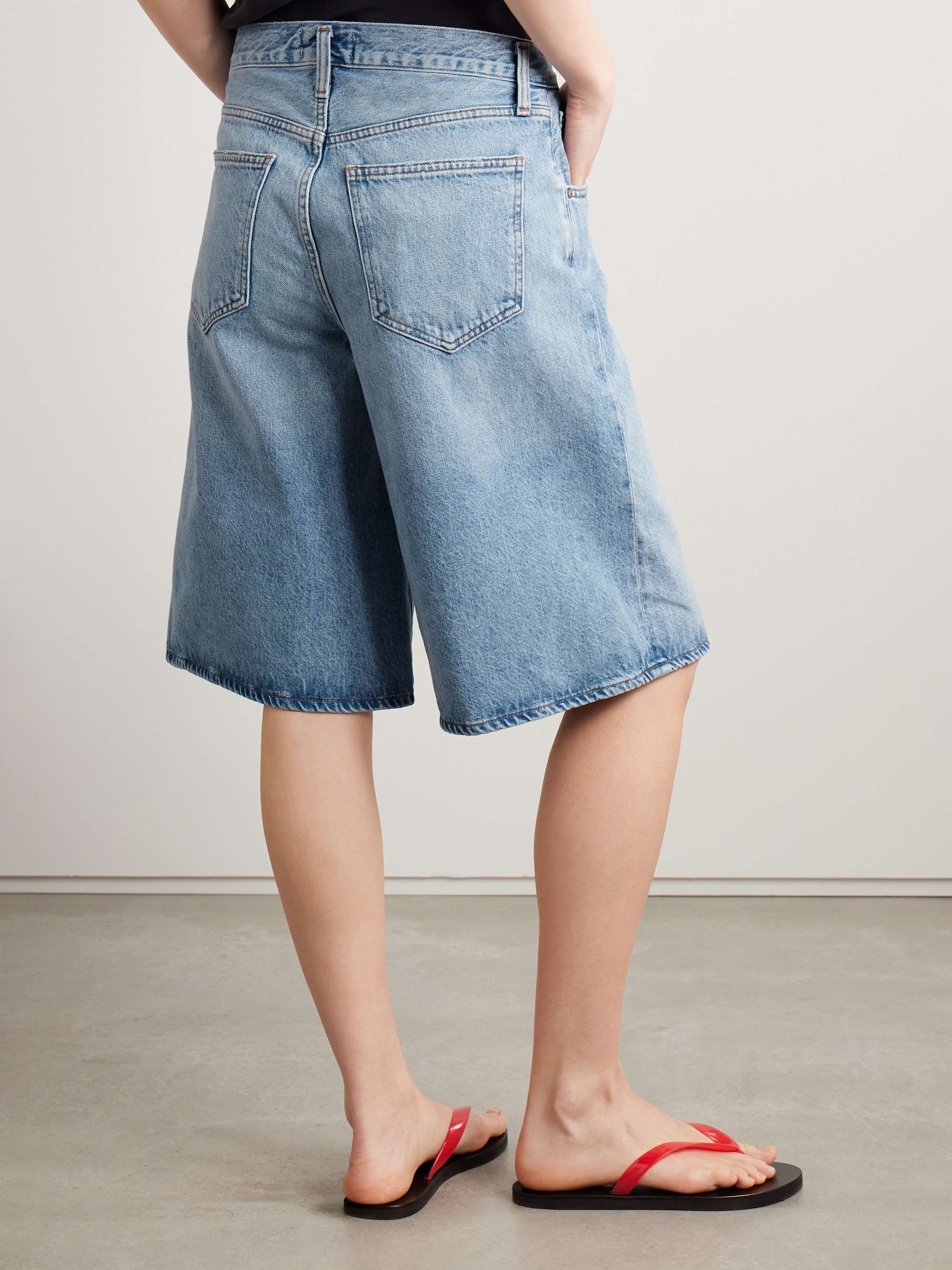Baggy V-Waist denim shorts view