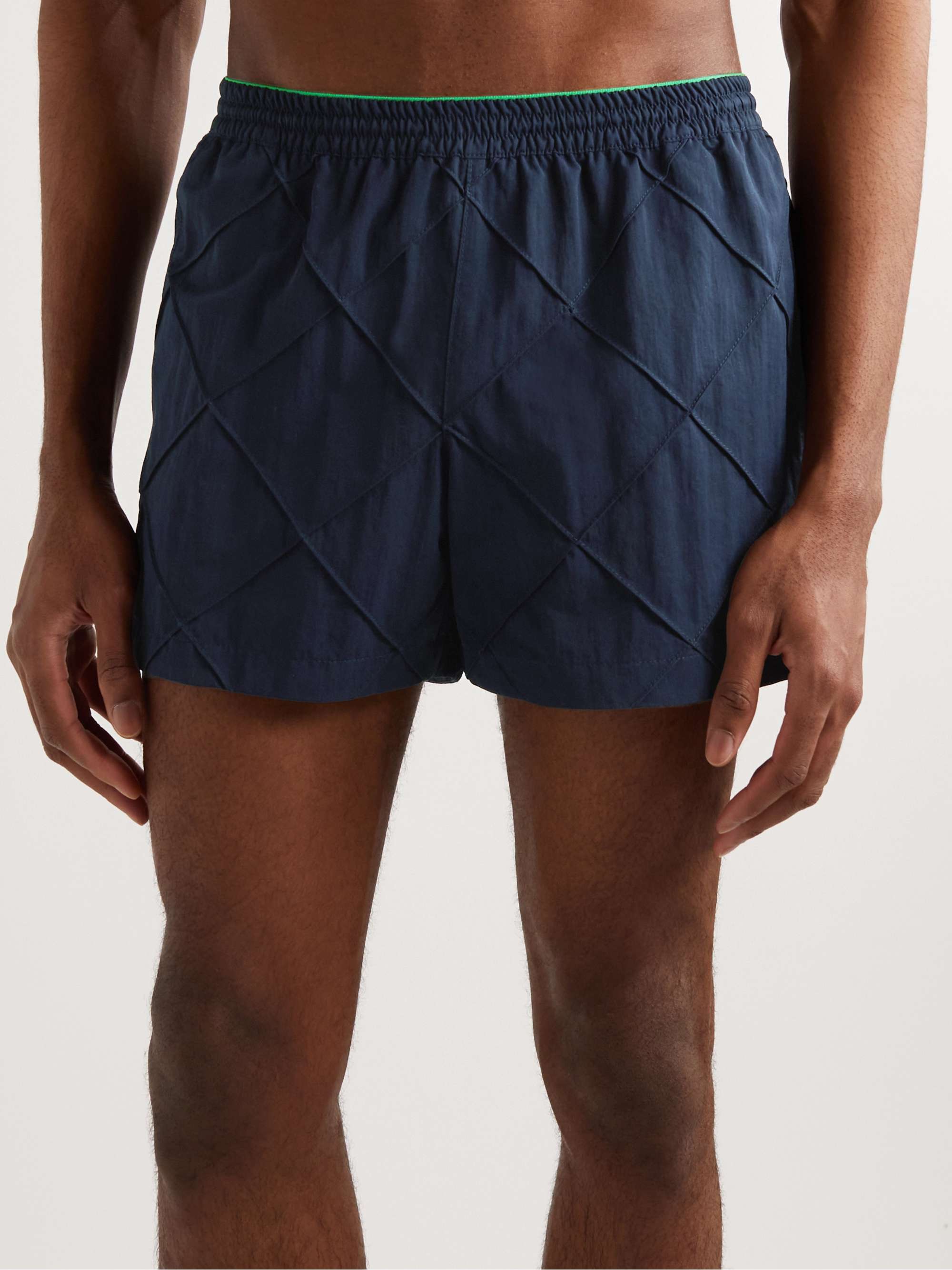 Straight-Leg Short-Length Tech-Faille Swim Shorts view