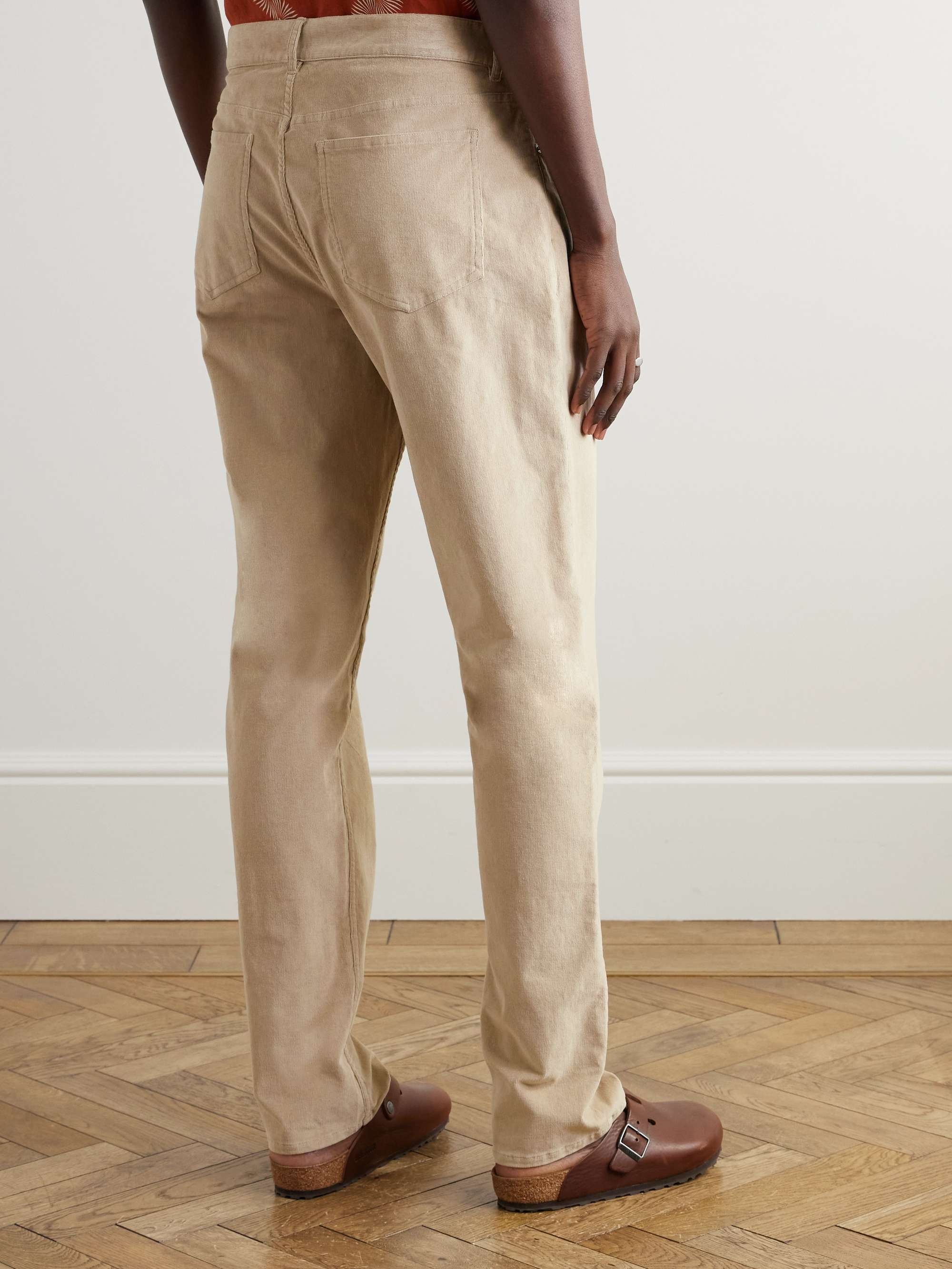 Columbo Straight-Leg Cotton-Blend Corduroy Trousers view