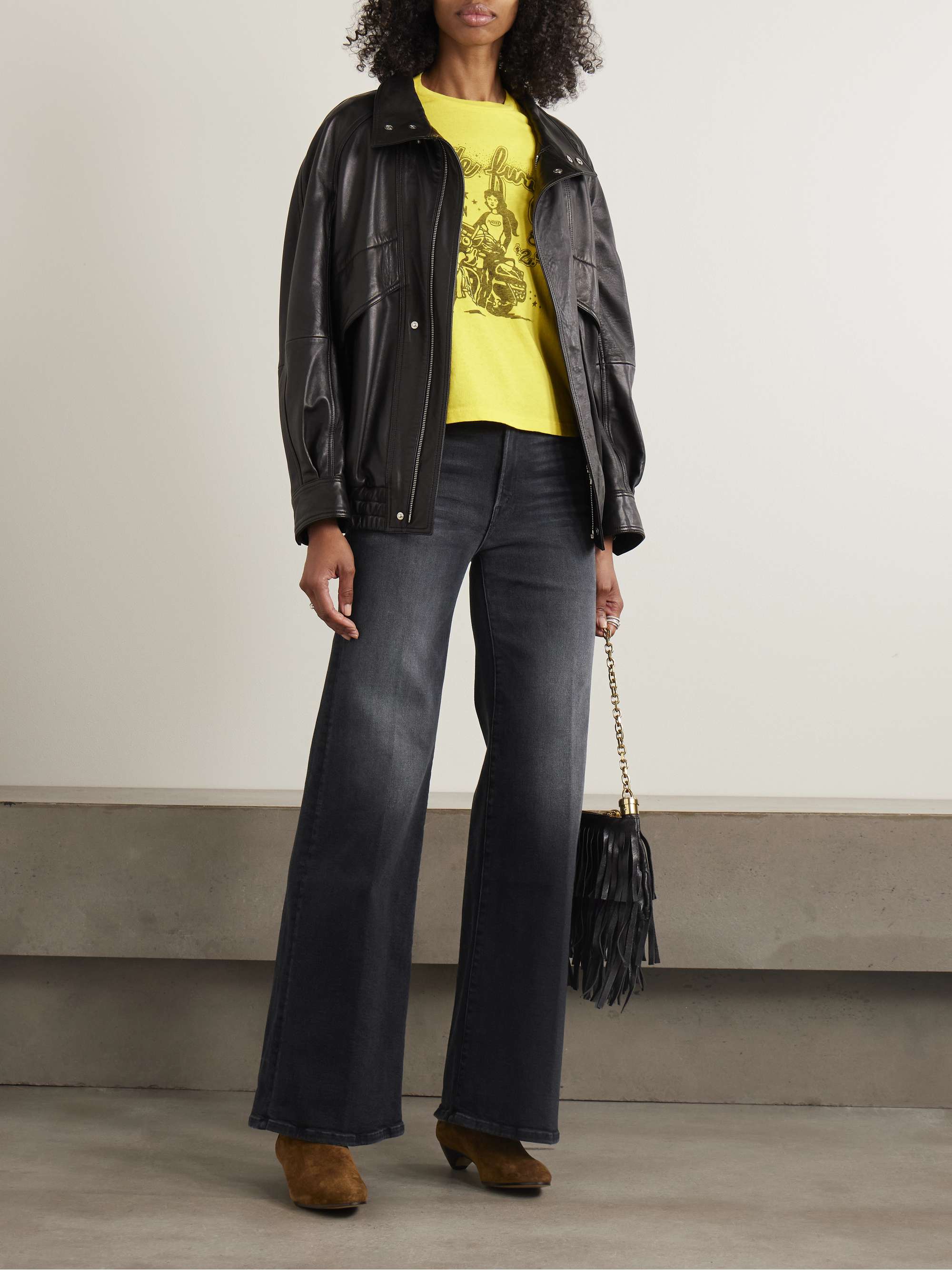The Hustler Roller high-rise flared jeans view