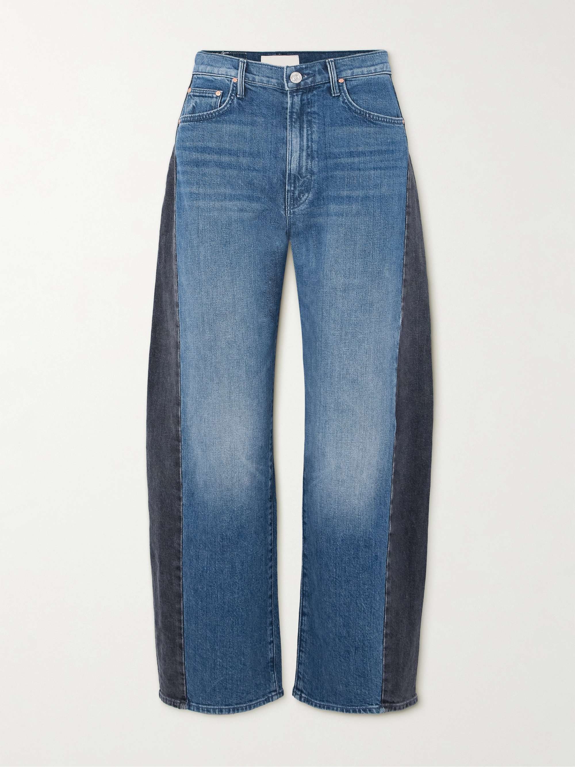 The Half Pipe Flood two-tone high-rise barrel-leg jeans view
