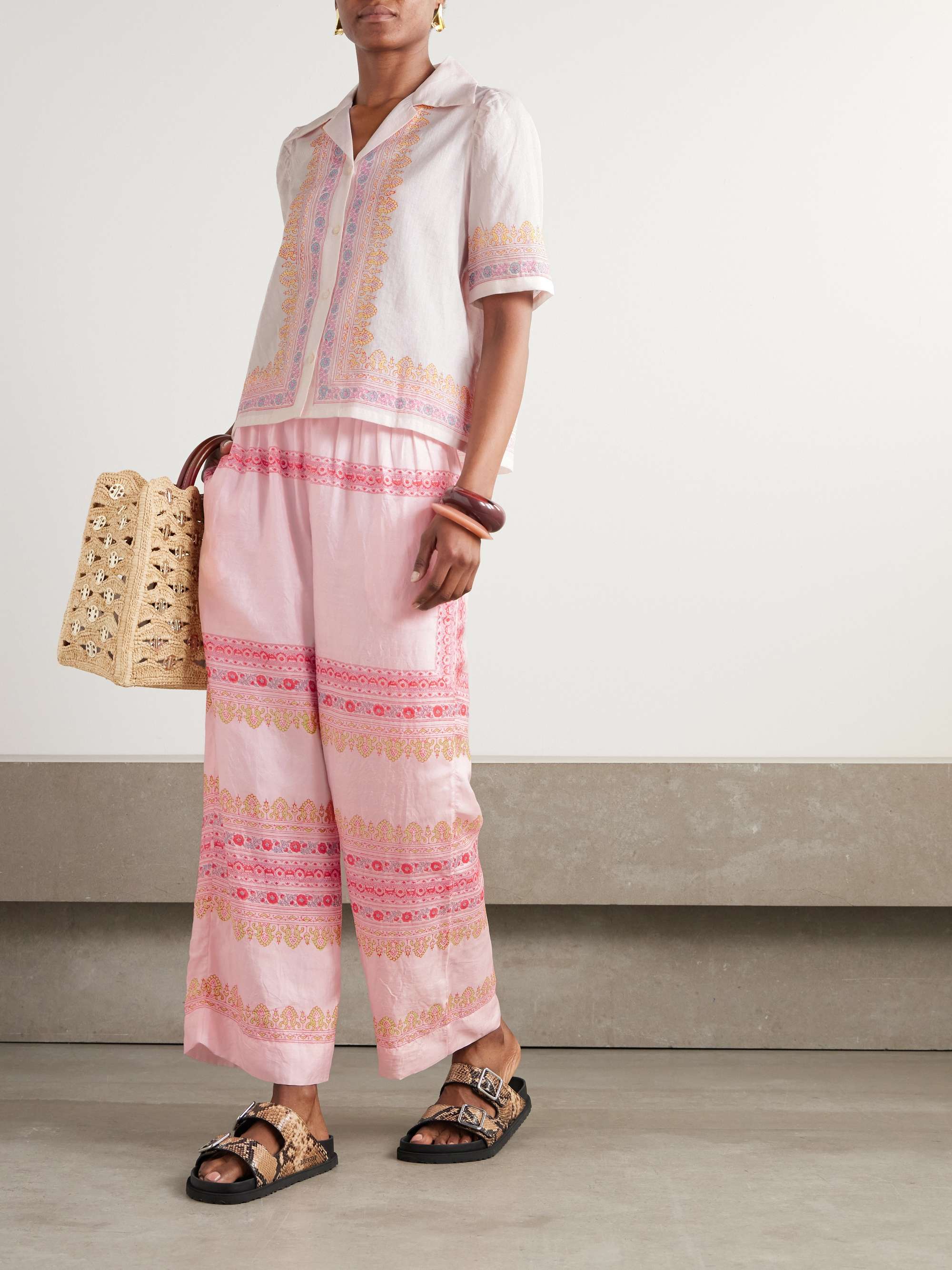 Ophelia printed cotton-voile shirt view