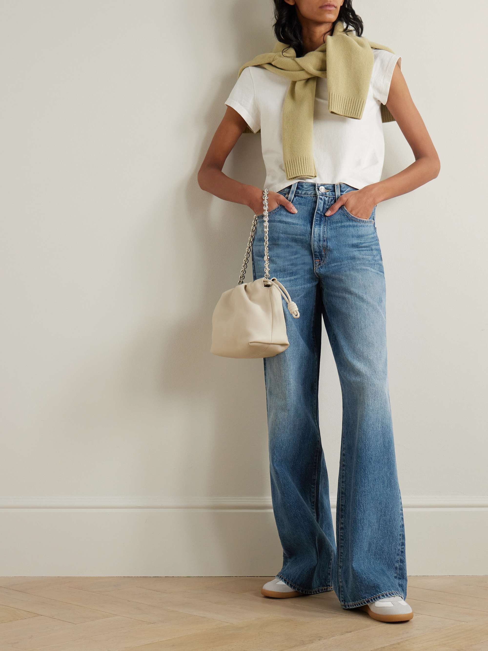 Eva high-rise wide-leg organic jeans view