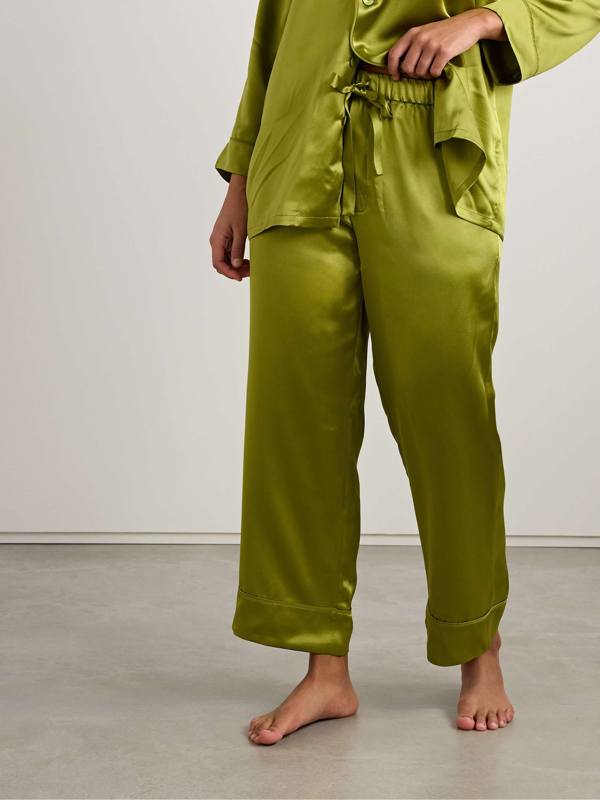 Fifi silk-satin pajama set view