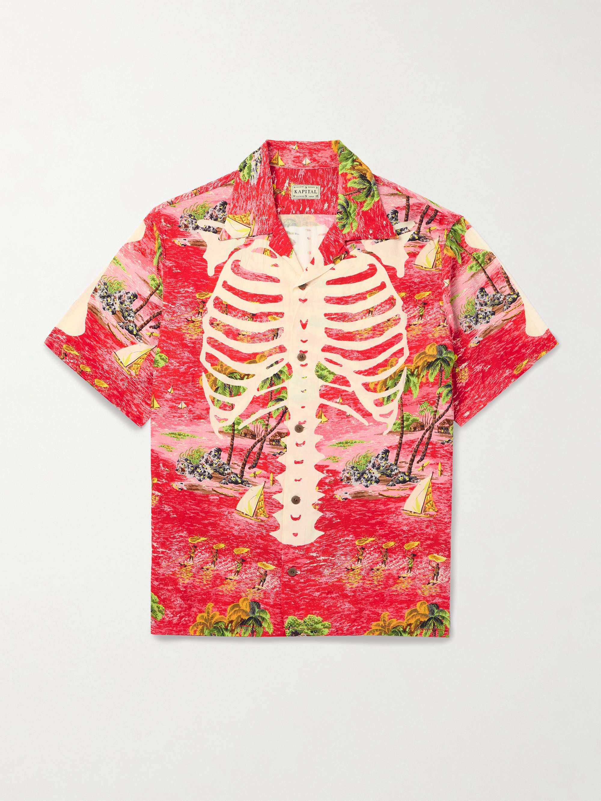Aloha Convertible-Collar Printed Woven Shirt view