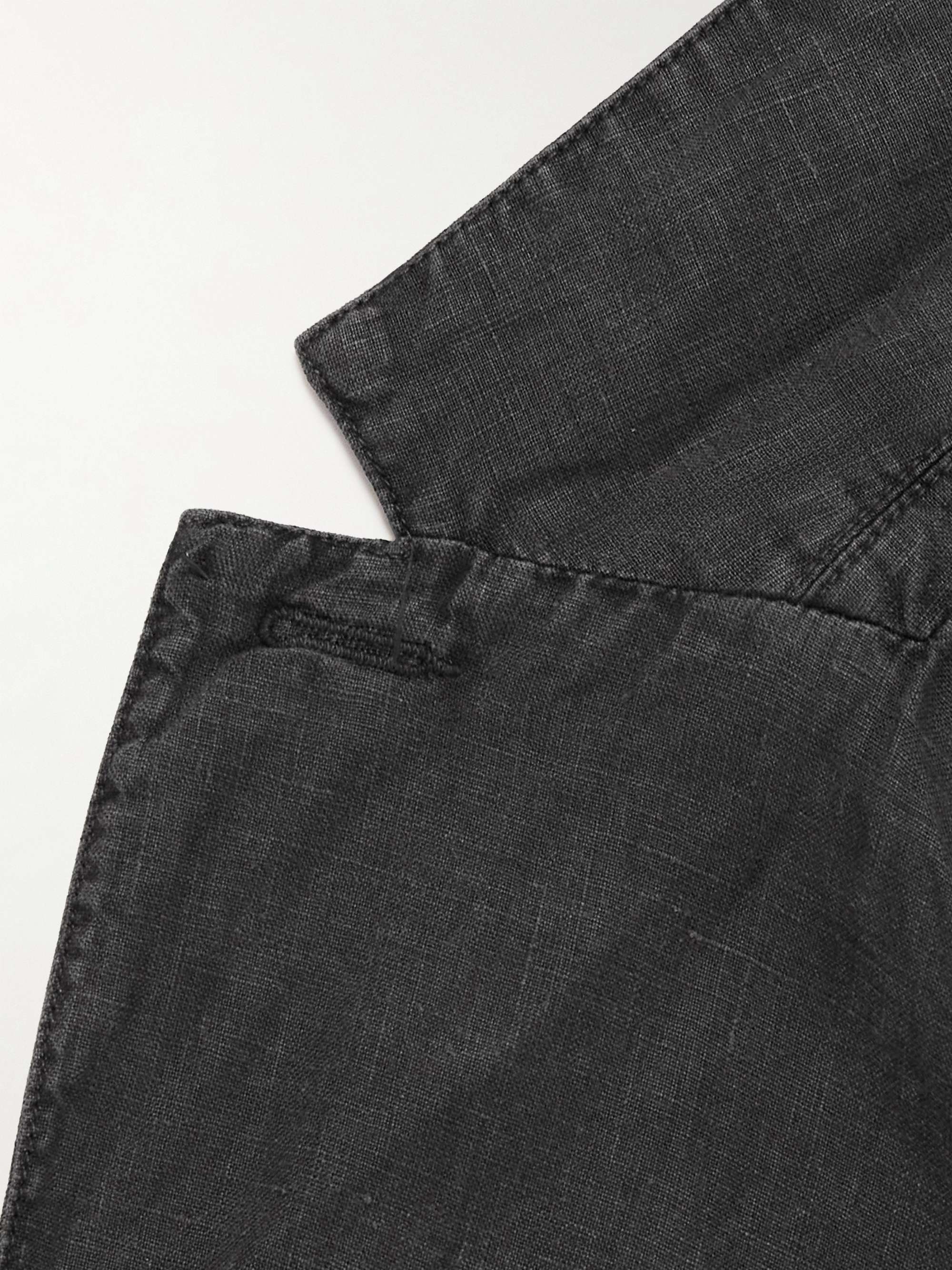 Unstructured Garment-Dyed Linen Blazer view