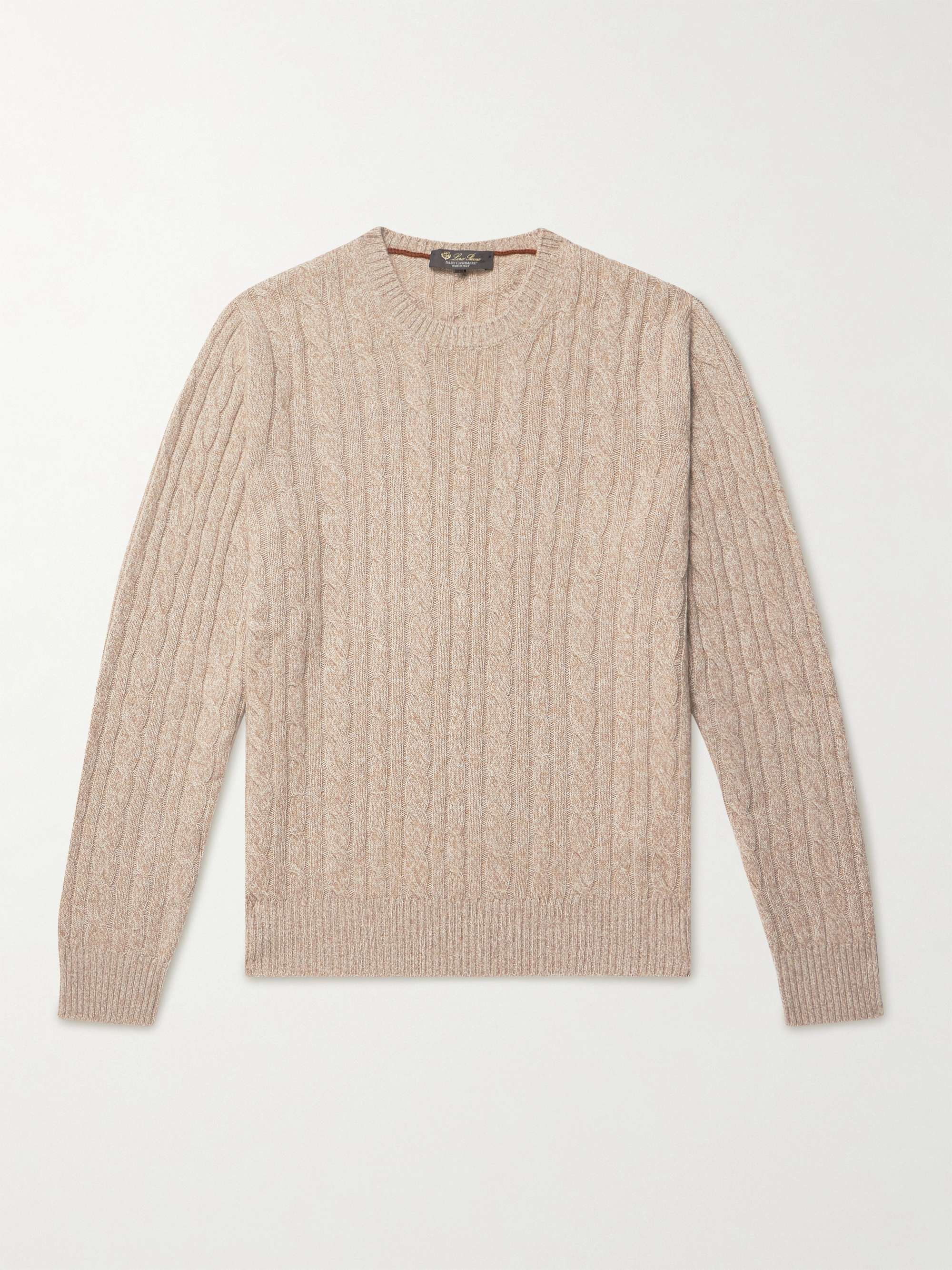 Slim-Fit Cable-Knit Cashmere Sweater view