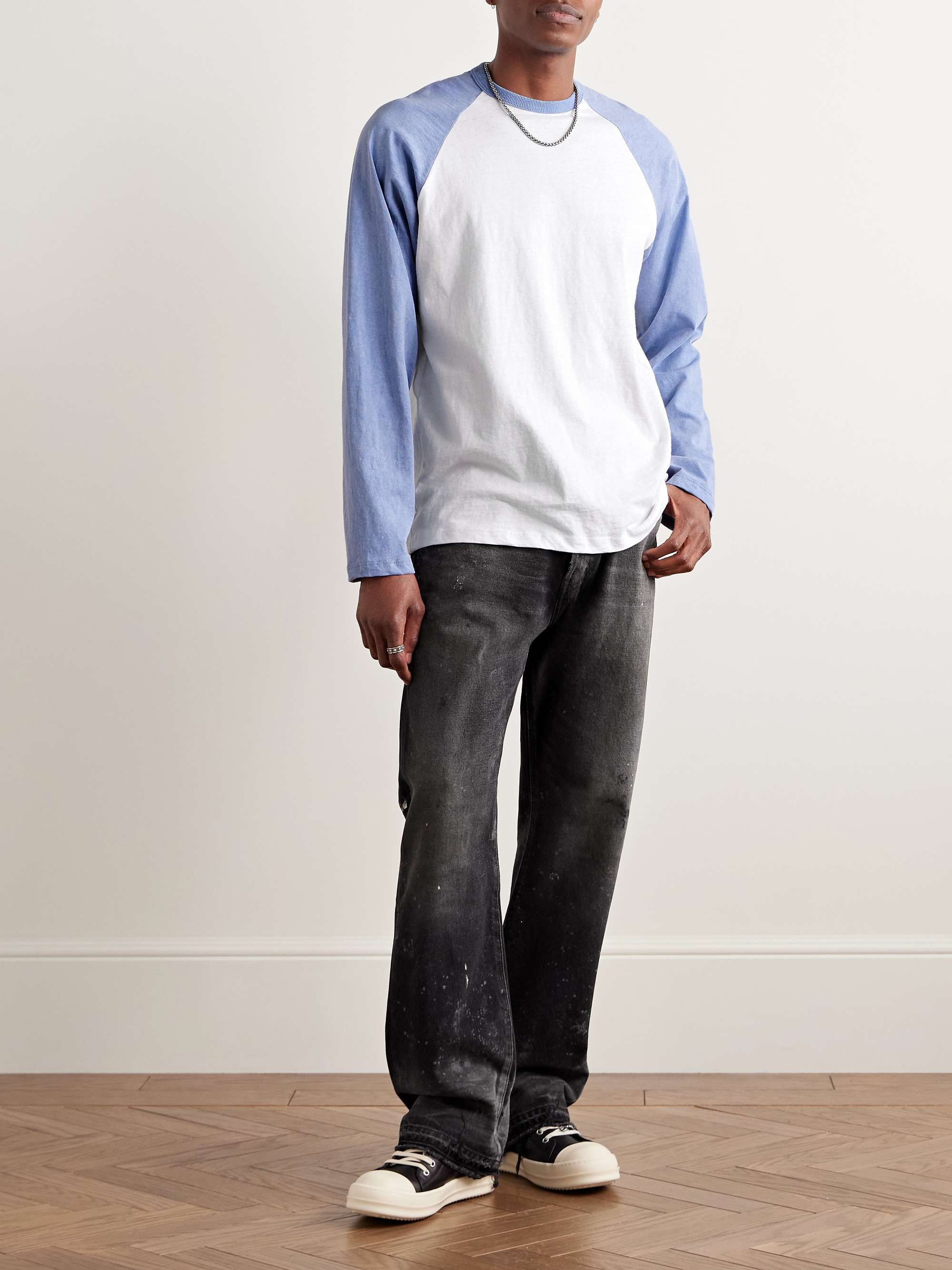 Baseball Colour-Block Cotton-Jersey T-Shirt view