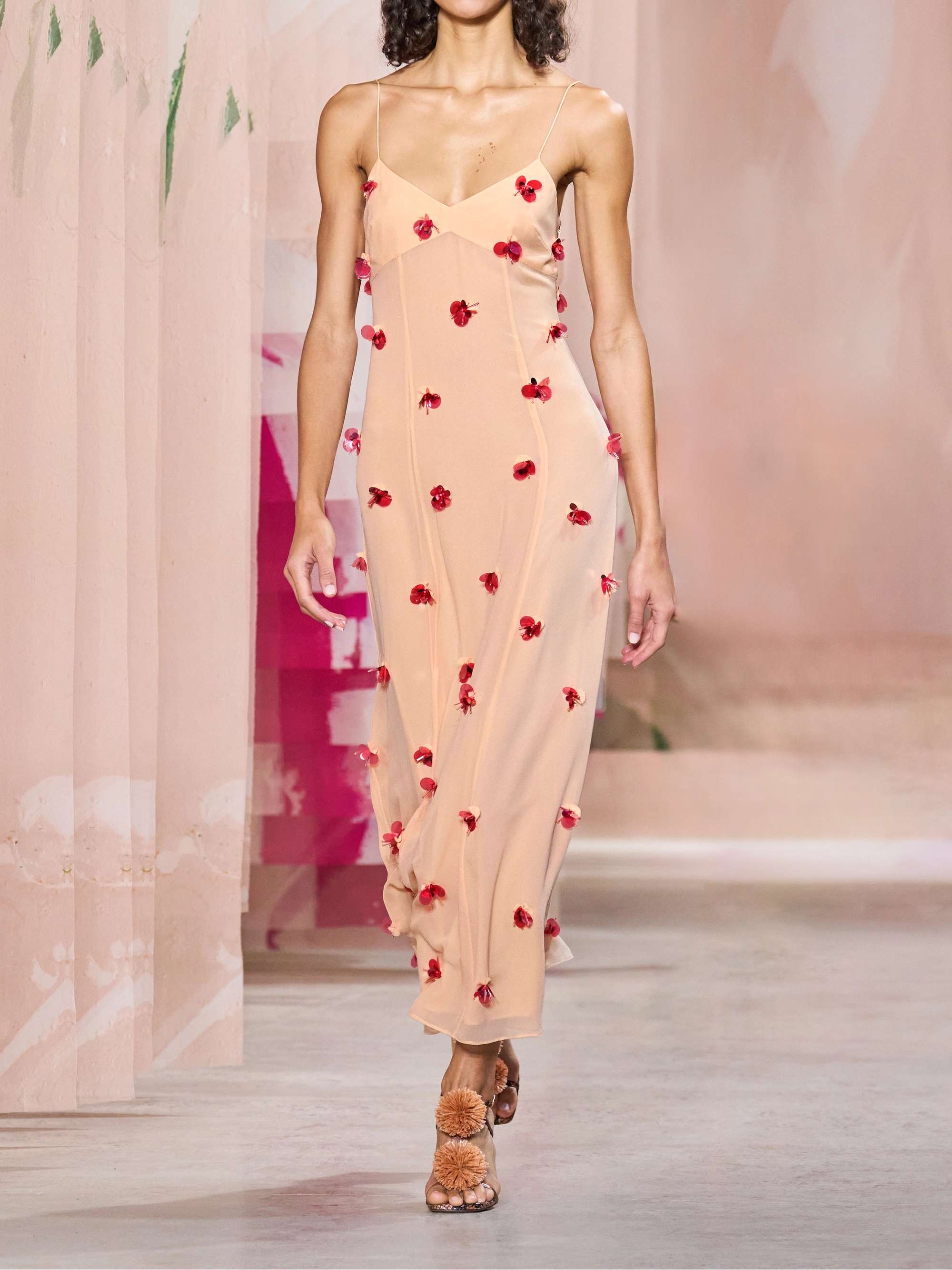 Eve embellished silk-chiffon midi dress view