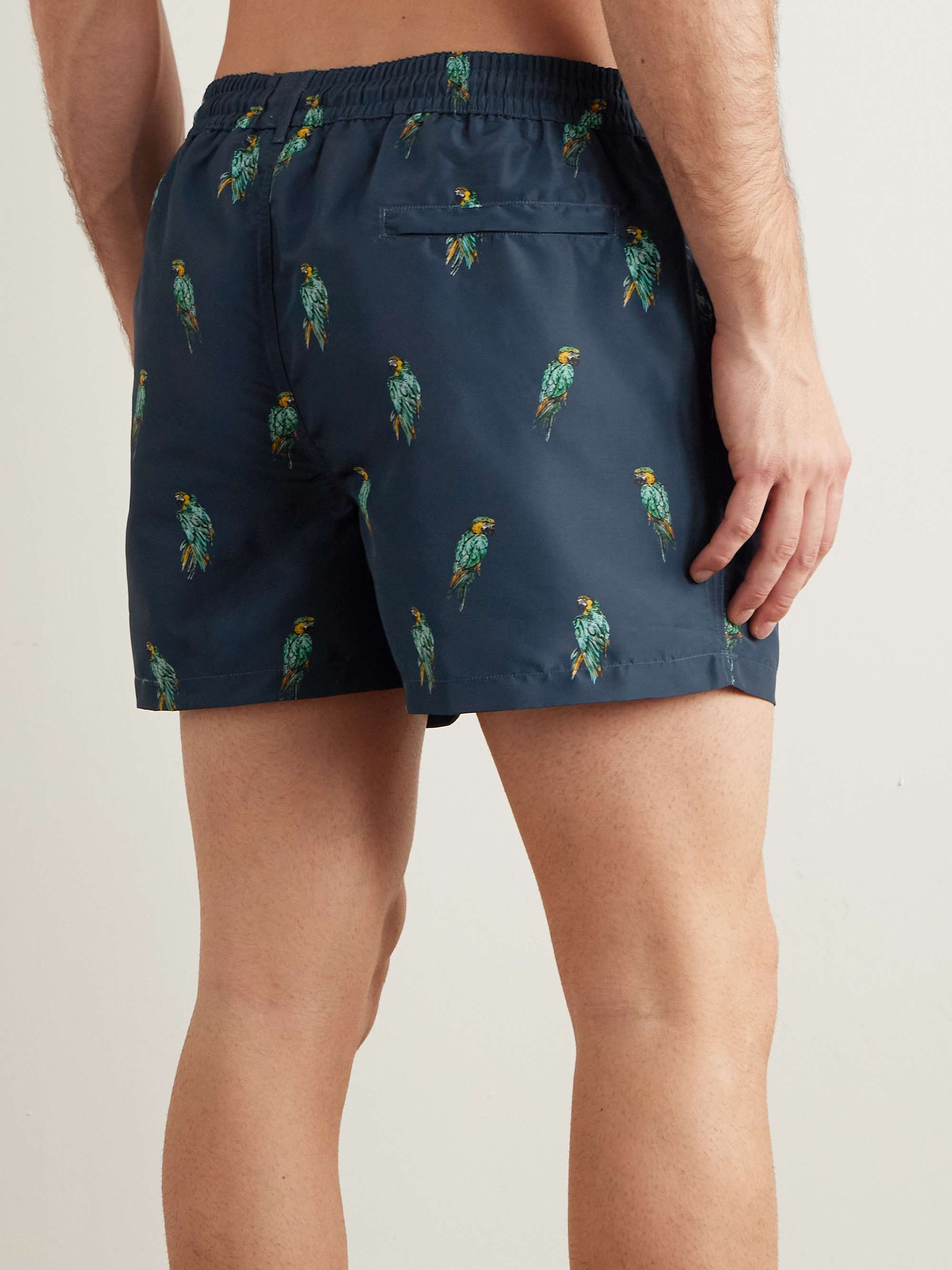 Straight-Leg Short-Length Printed Recycled Swim Shorts view