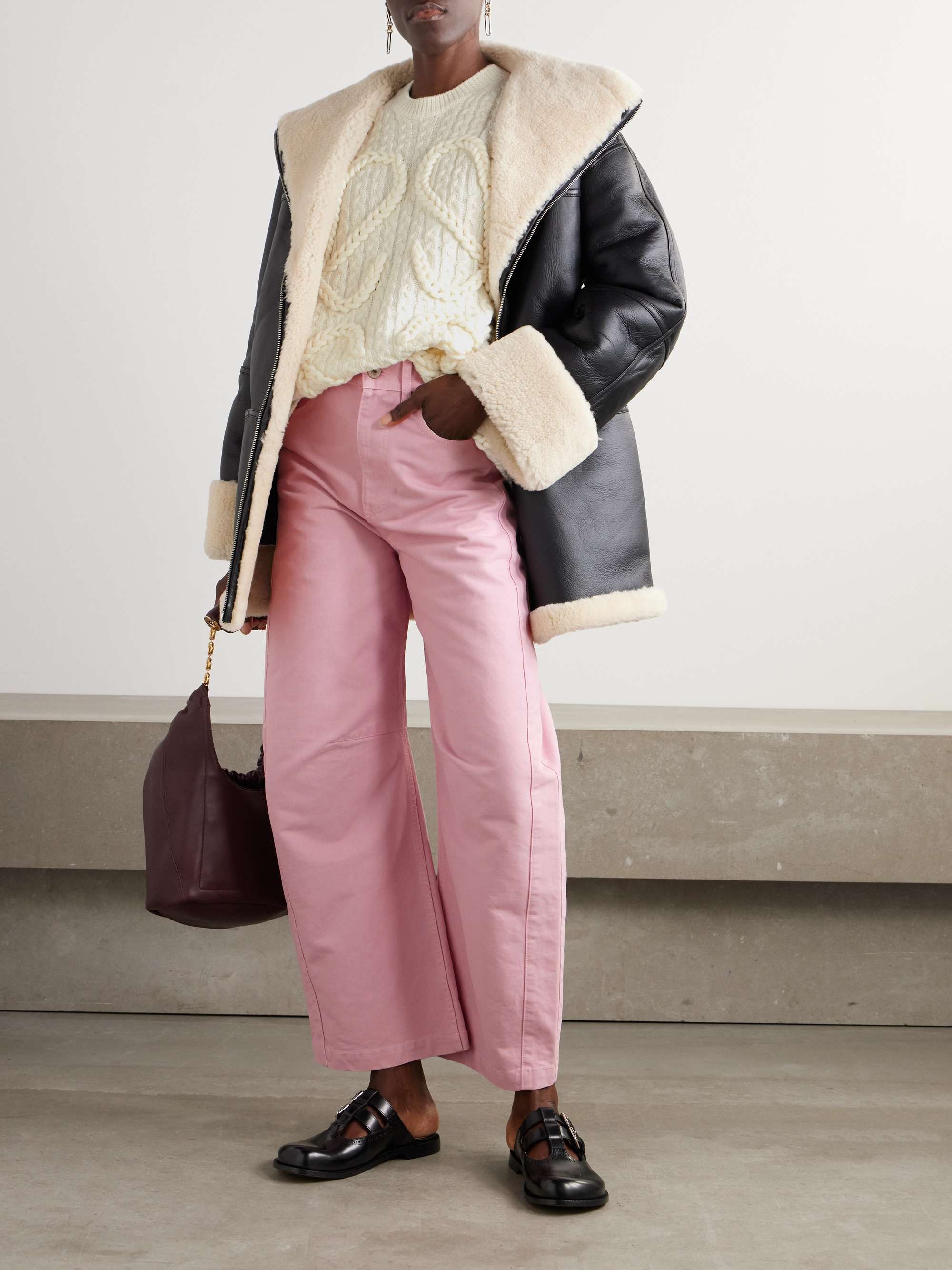 Low-rise barrel-leg jeans view