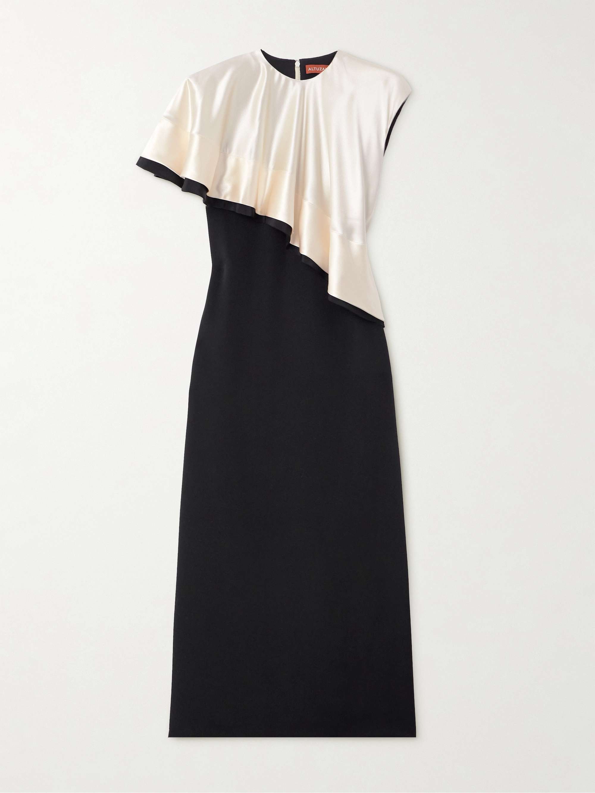 Topolino layered silk-satin midi dress view