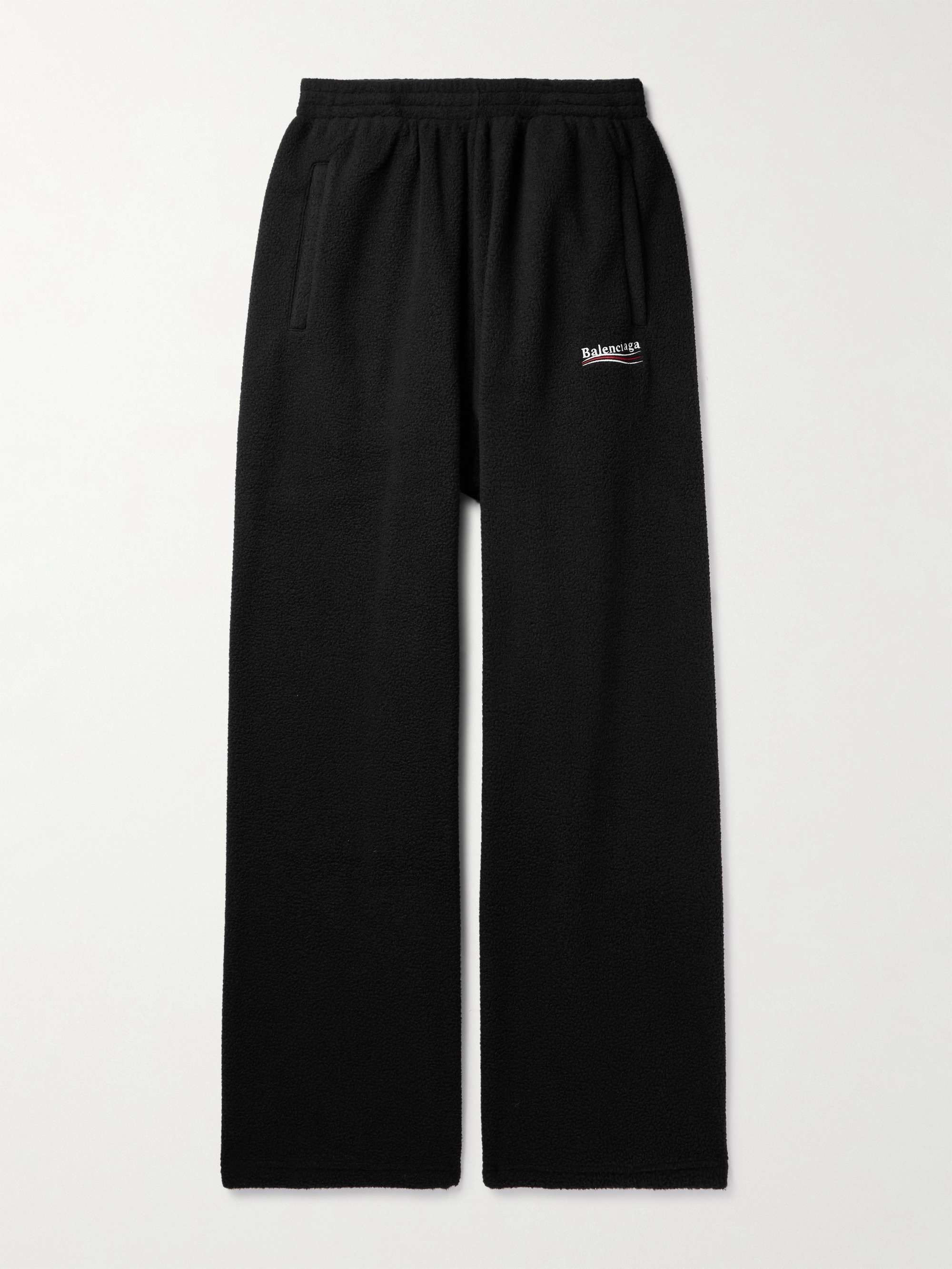 Straight-Leg Logo-Embroidered Cotton-Jersey Sweatpants view