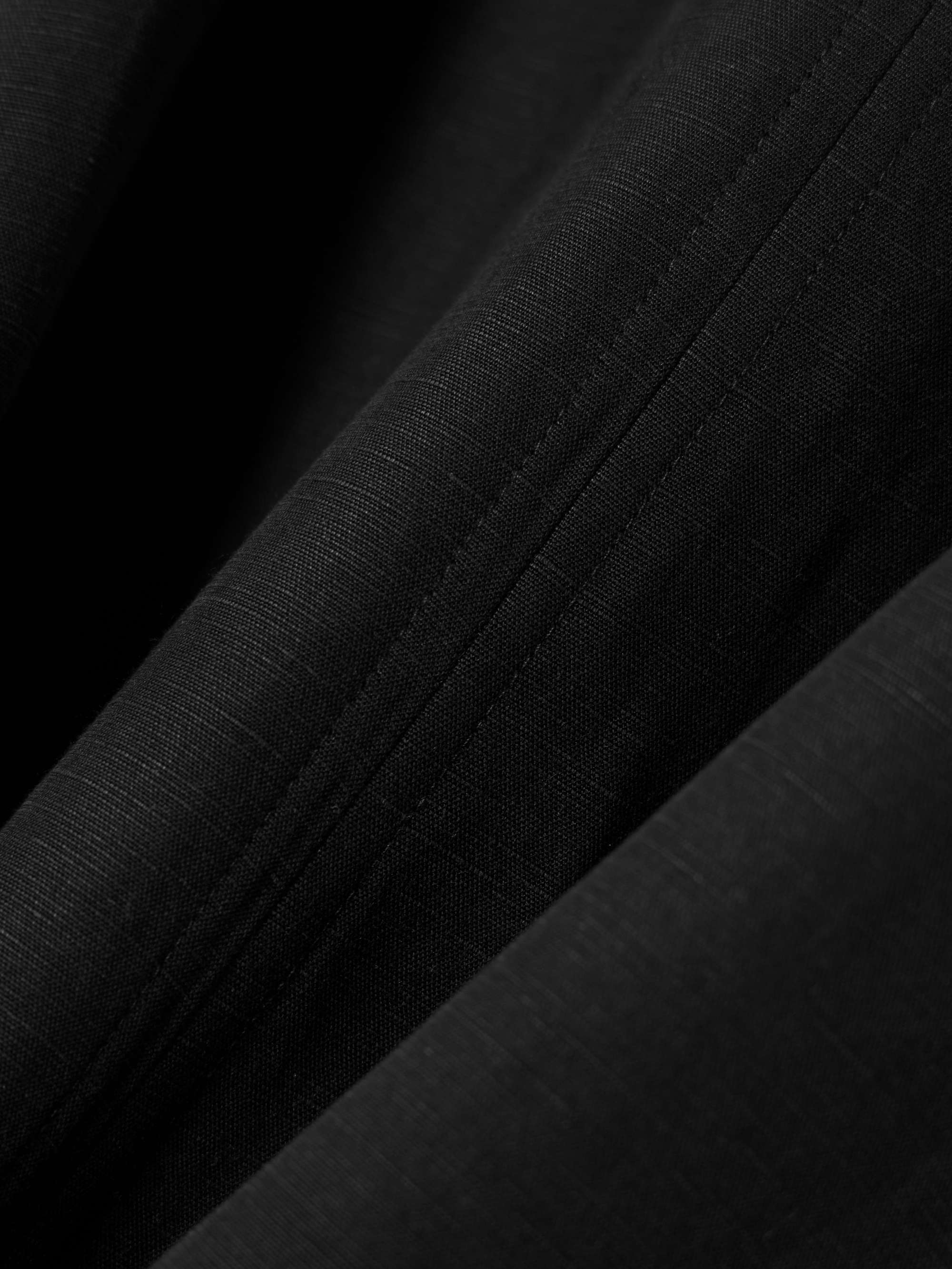 Lyocell and linen-blend midi dress view
