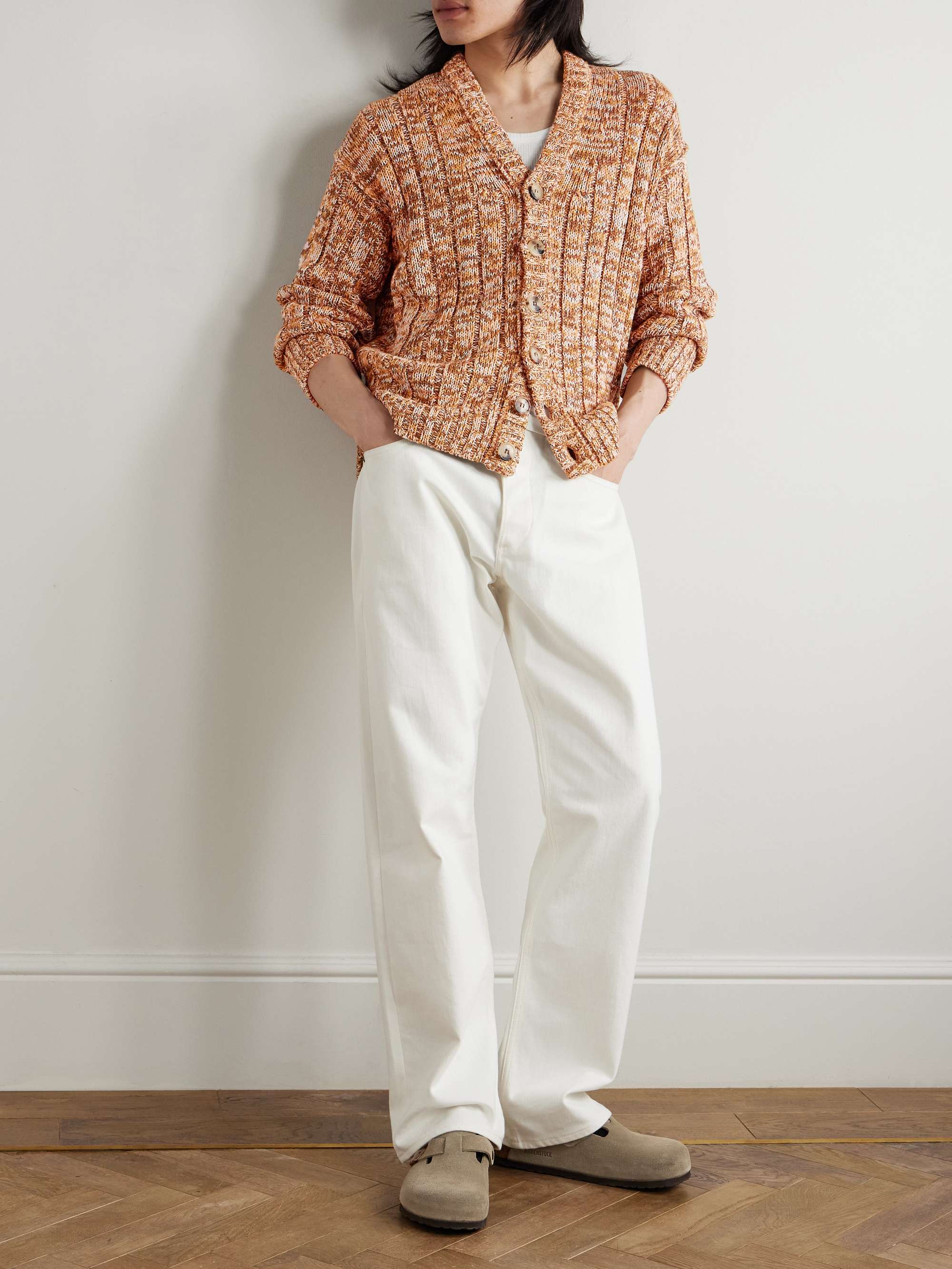 Ribbed Mulberry Silk Cardigan view