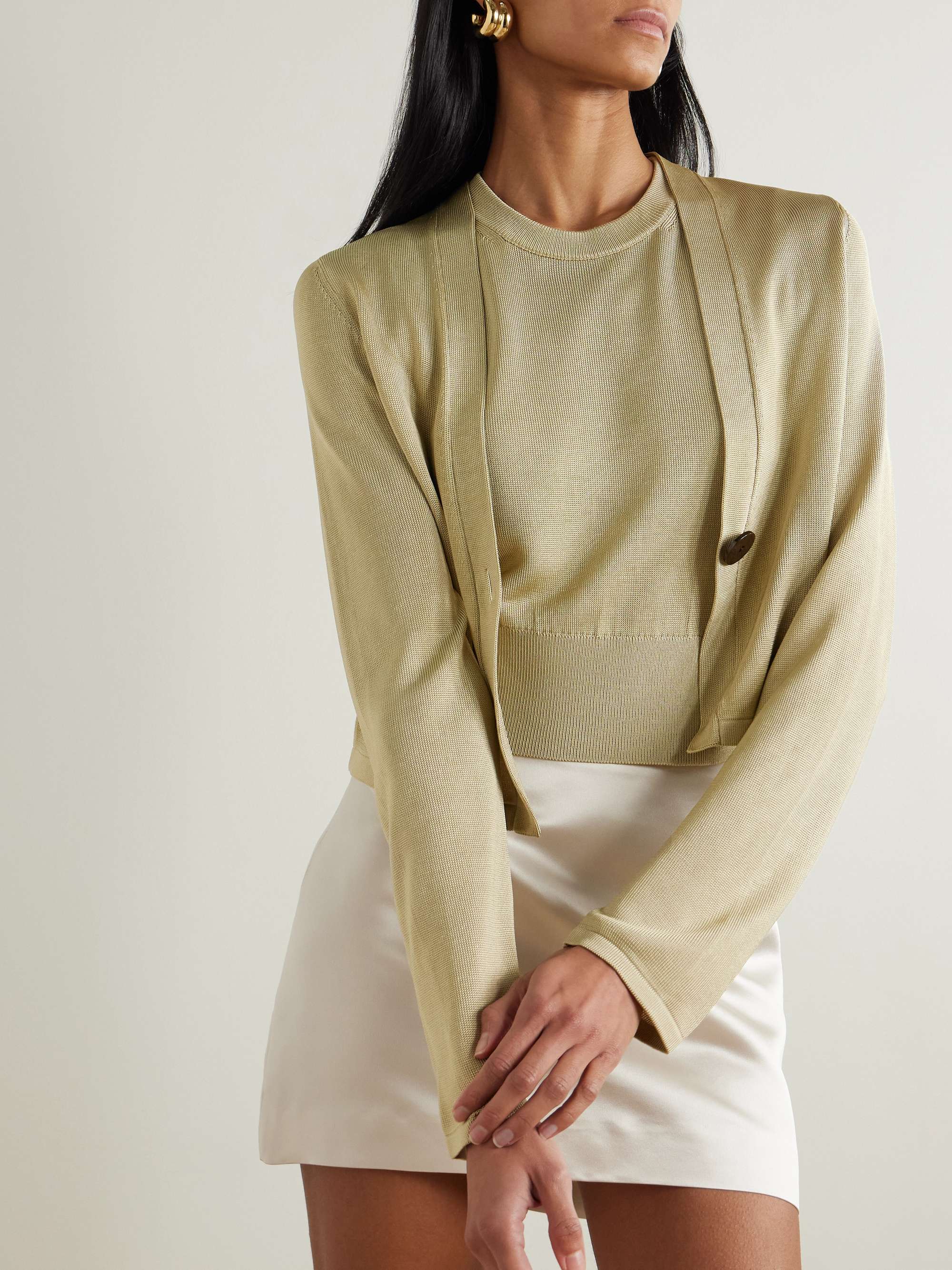 Ida layered knitted tank and cardigan set view