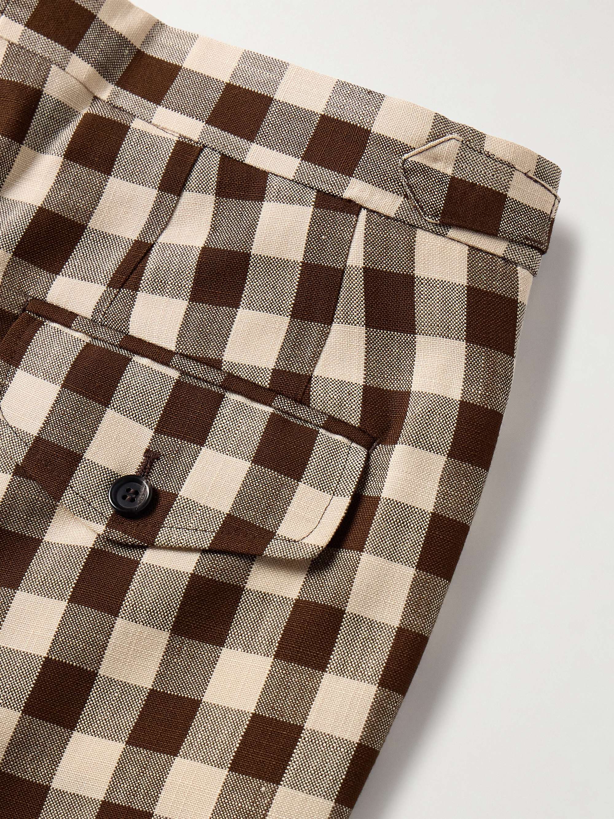 Gilbert Straight-Leg Checked Woven Trousers view
