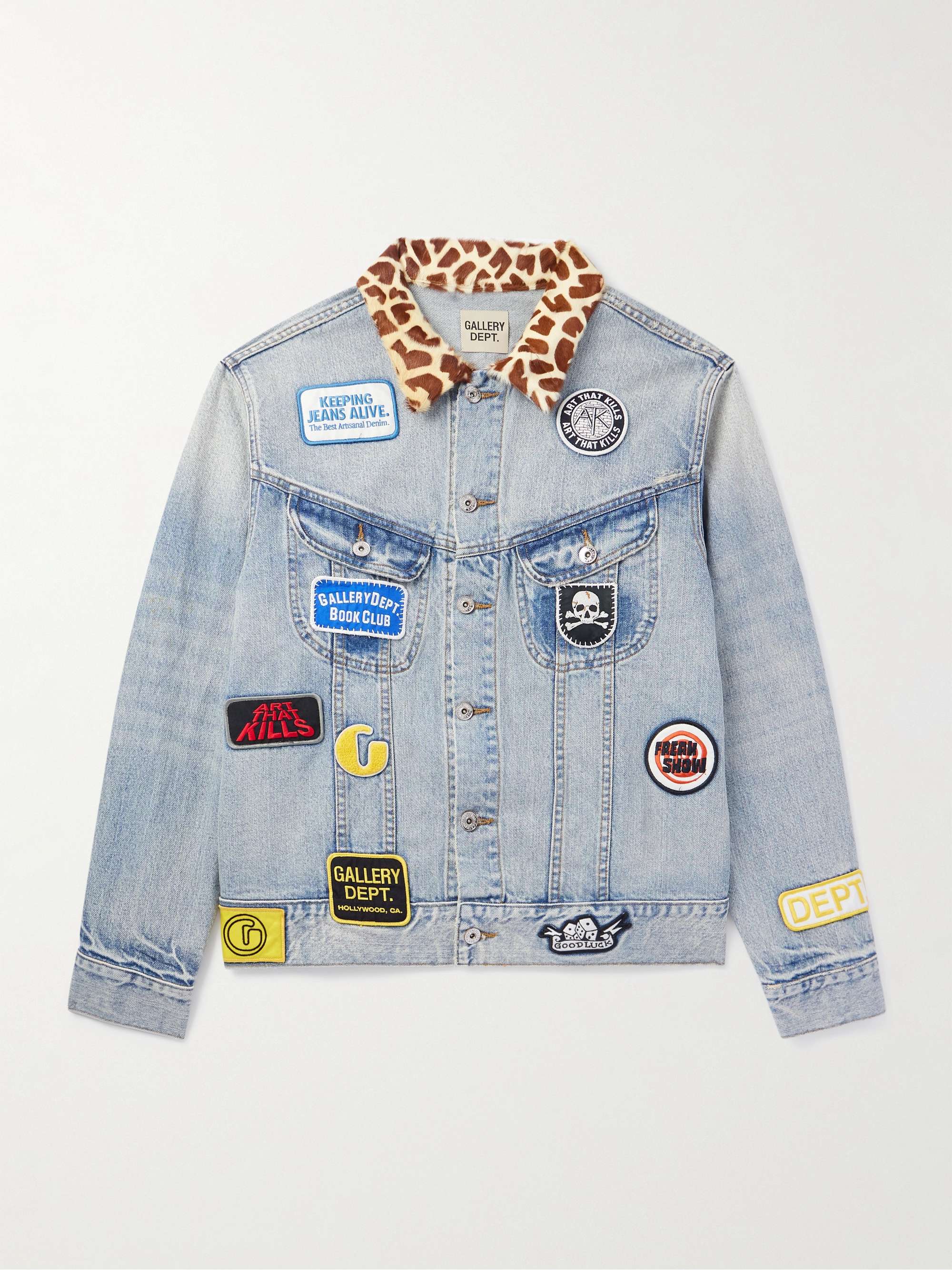 Headline Logo-Appliquéd Printed Denim Jacket view