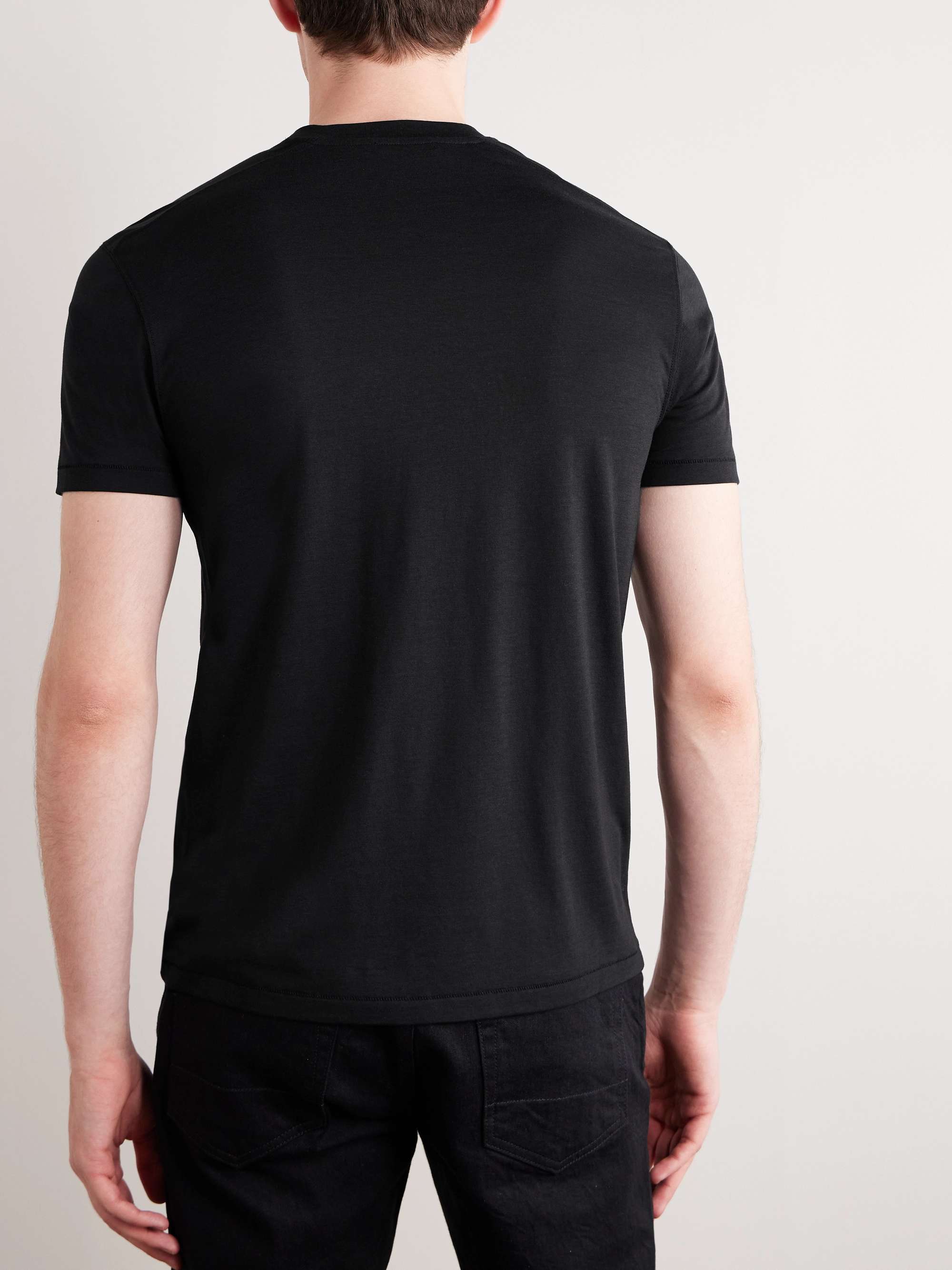 Logo-Embroidered Lyocell and Cotton-Blend Jersey T-Shirt view