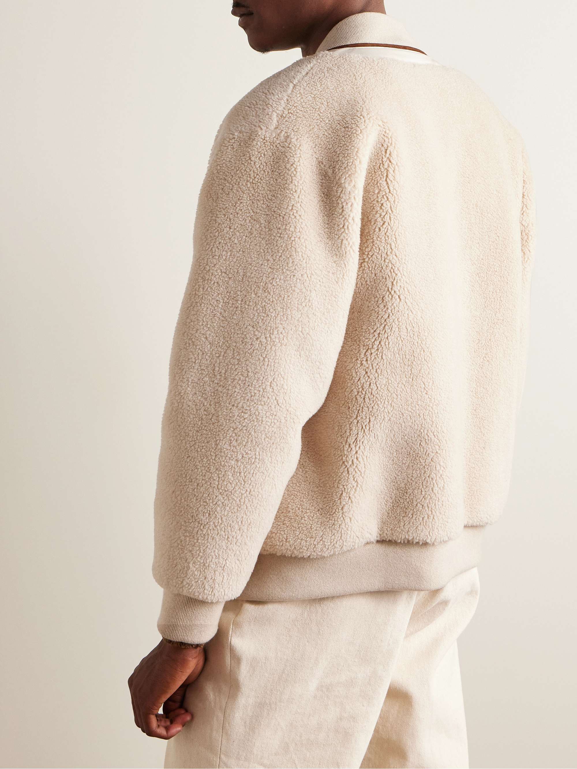 Arosa Reversible Suede-Trimmed Cashfur and Quilted Wind Shell Bomber Jacket view