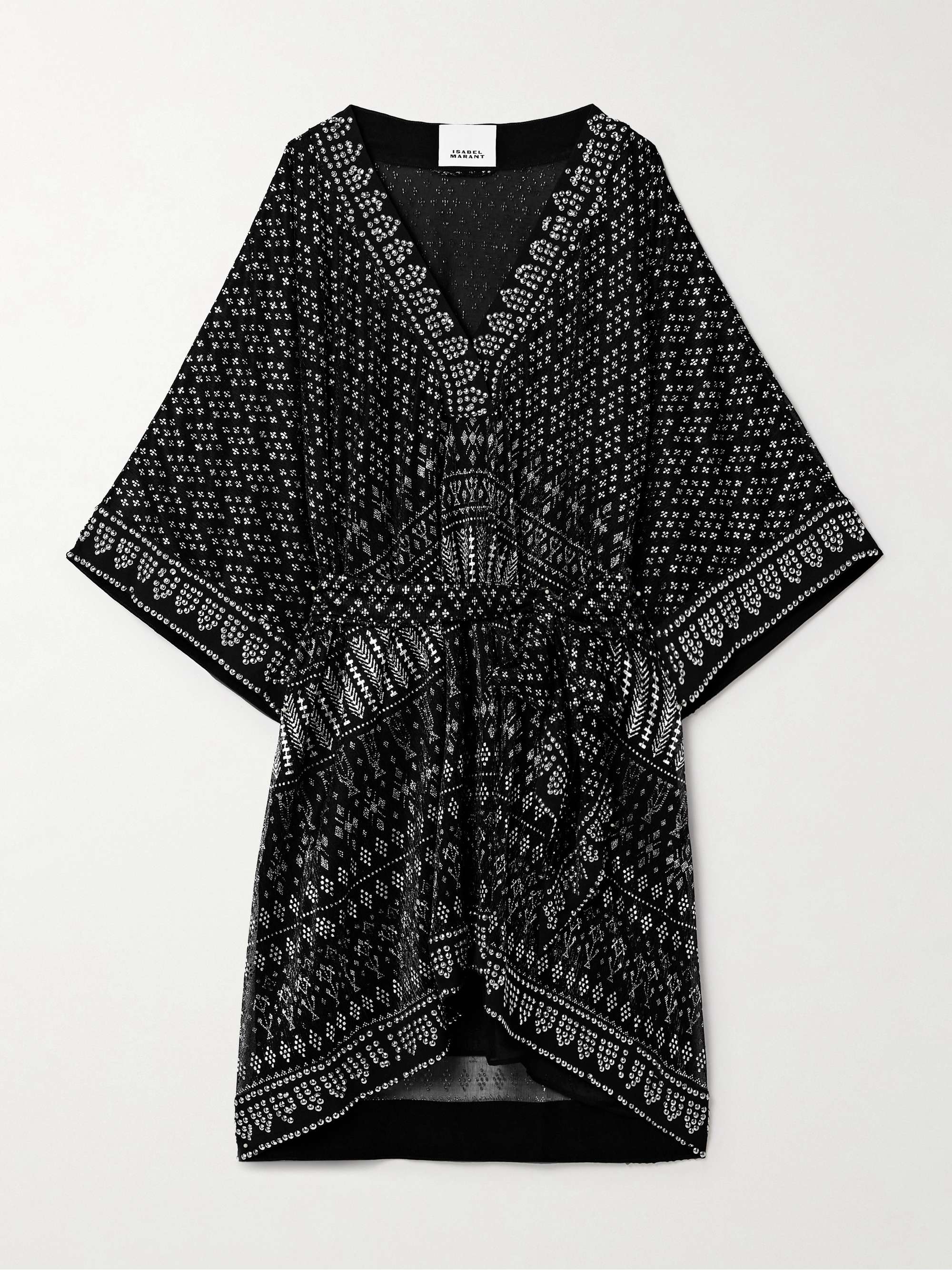 Nawel embellished printed mesh mini dress view