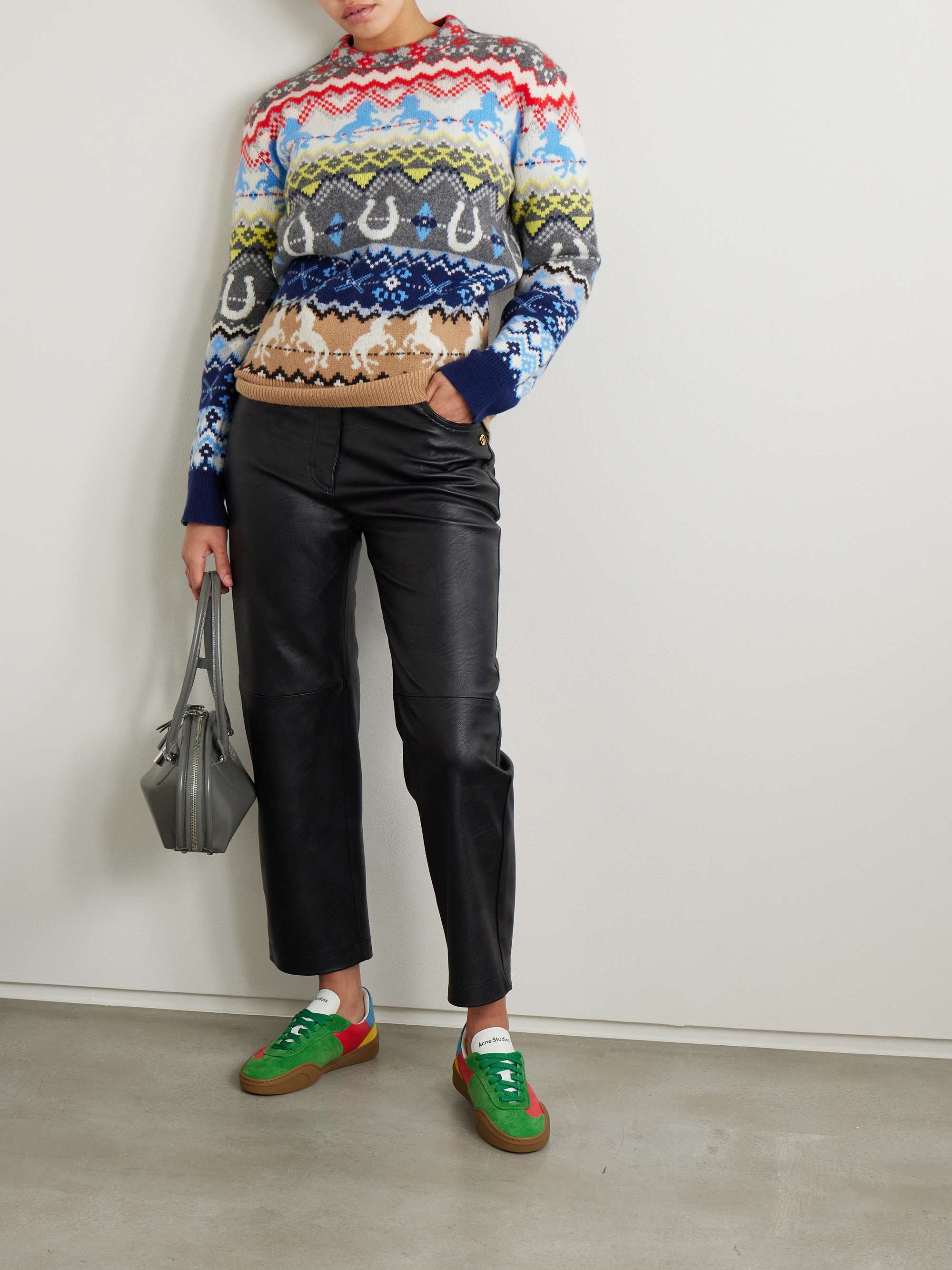 + NET SUSTAIN vegetarian leather straight-leg pants view