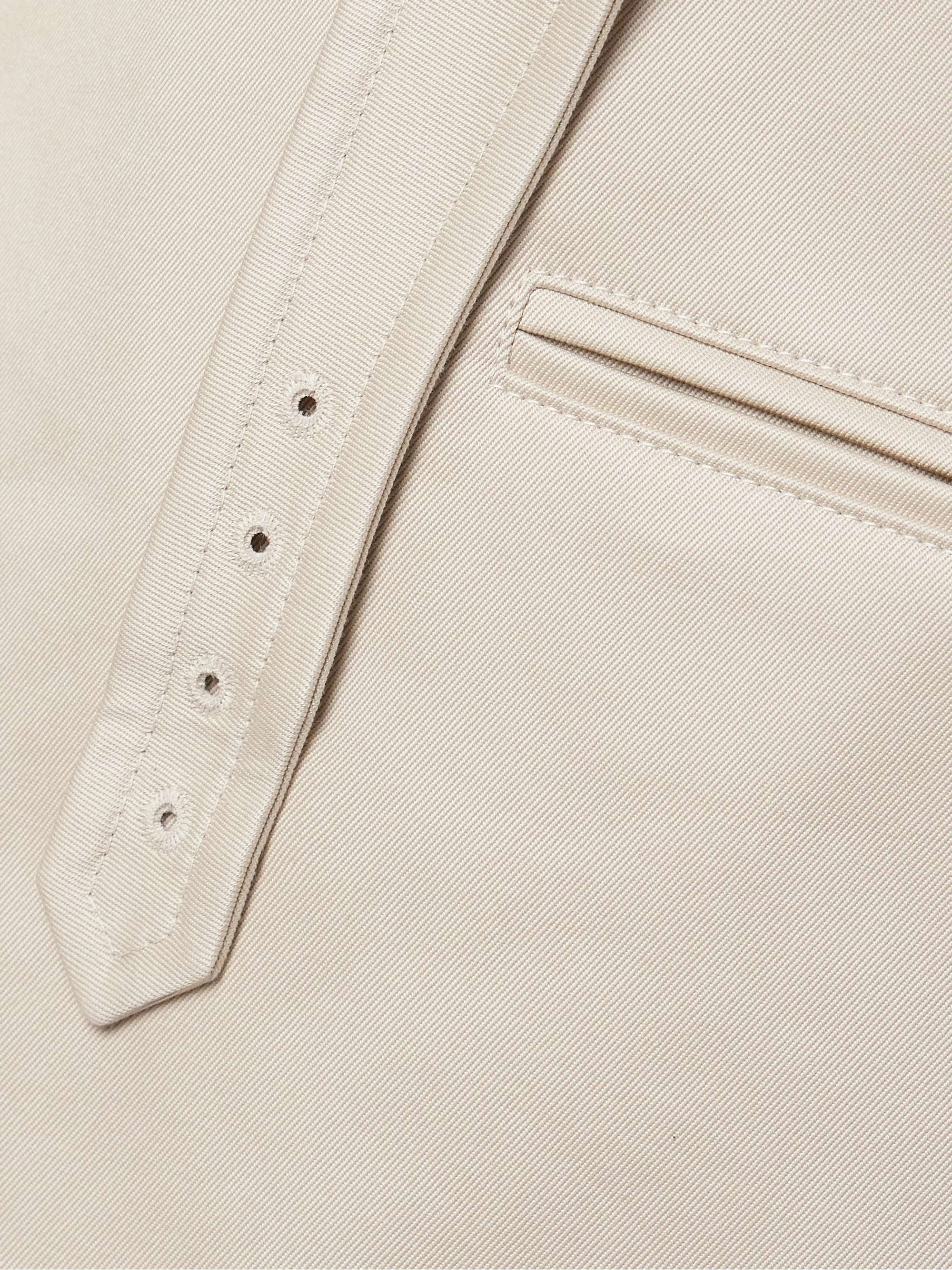 Asymmetric cotton-gabardine trench coat view