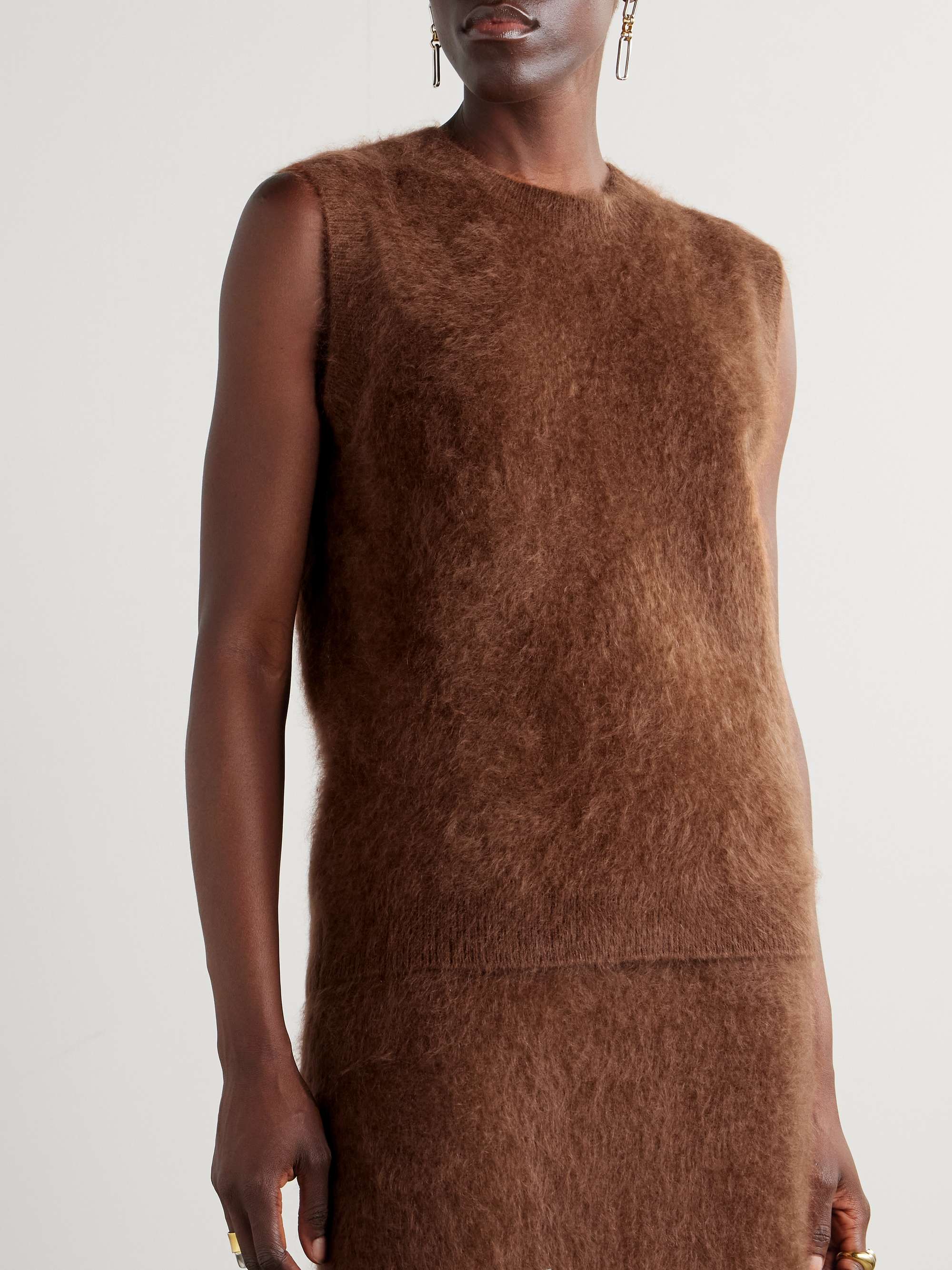 Ebby brushed-cashmere vest view