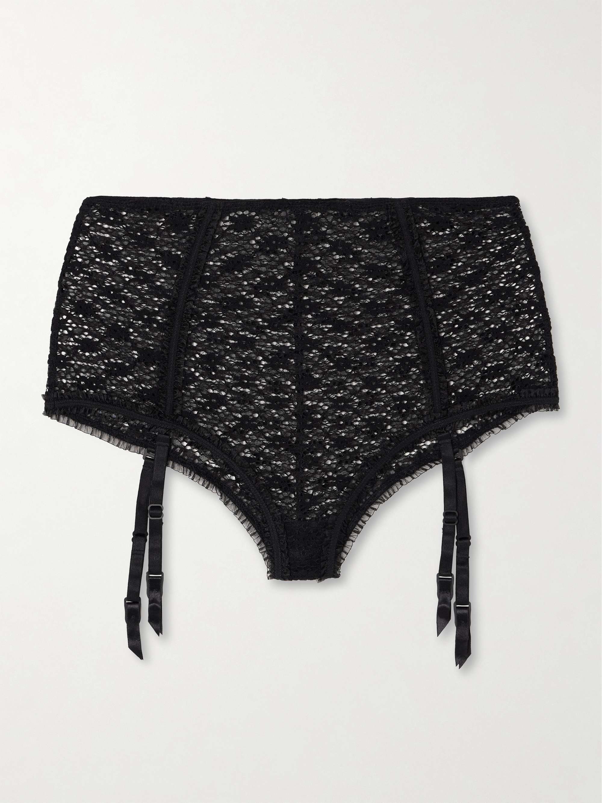 Chante grosgrain-trimmed stretch-lace briefs view
