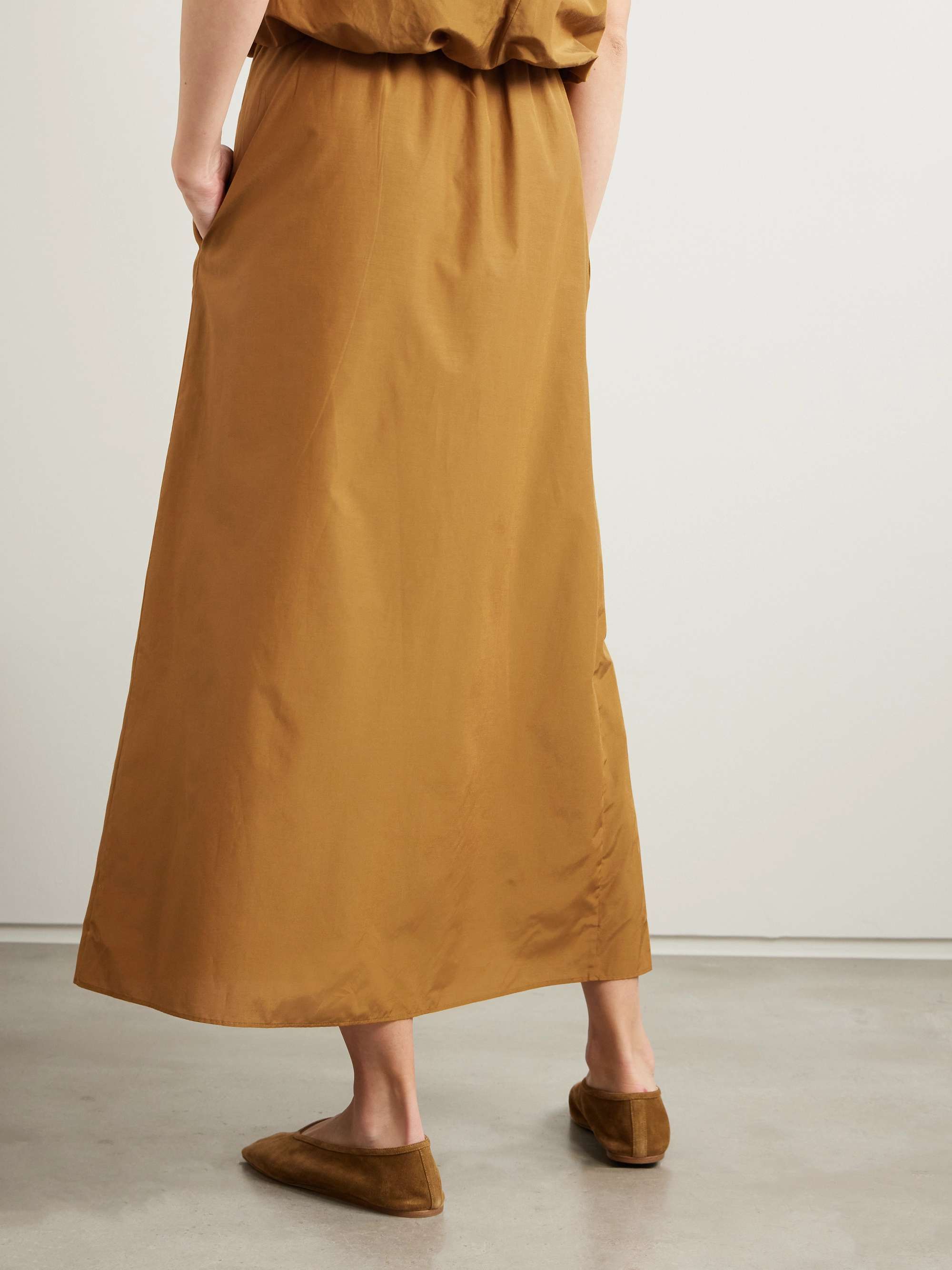 Carmen cotton and silk-blend voile midi skirt view