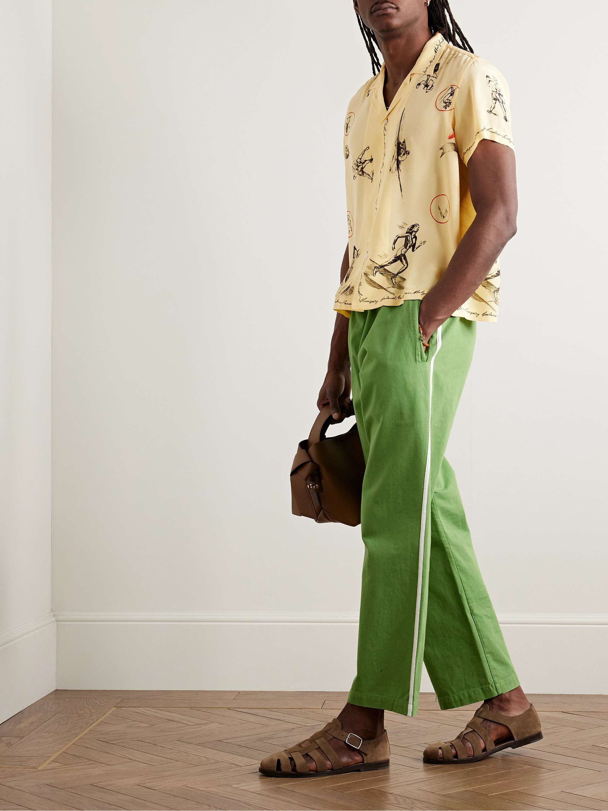 Games Convertible-Collar Printed Silk Crepe De Chine Shirt view