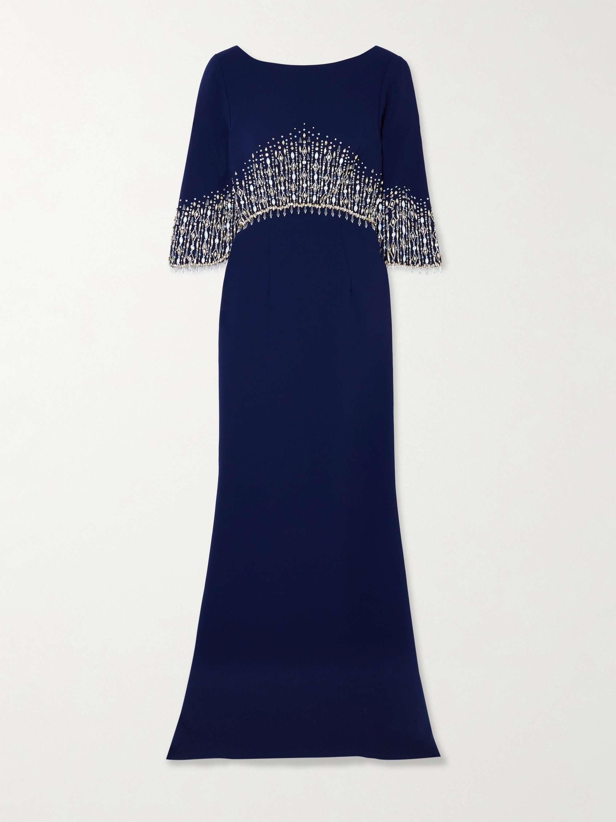 Electra embellished crepe gown view