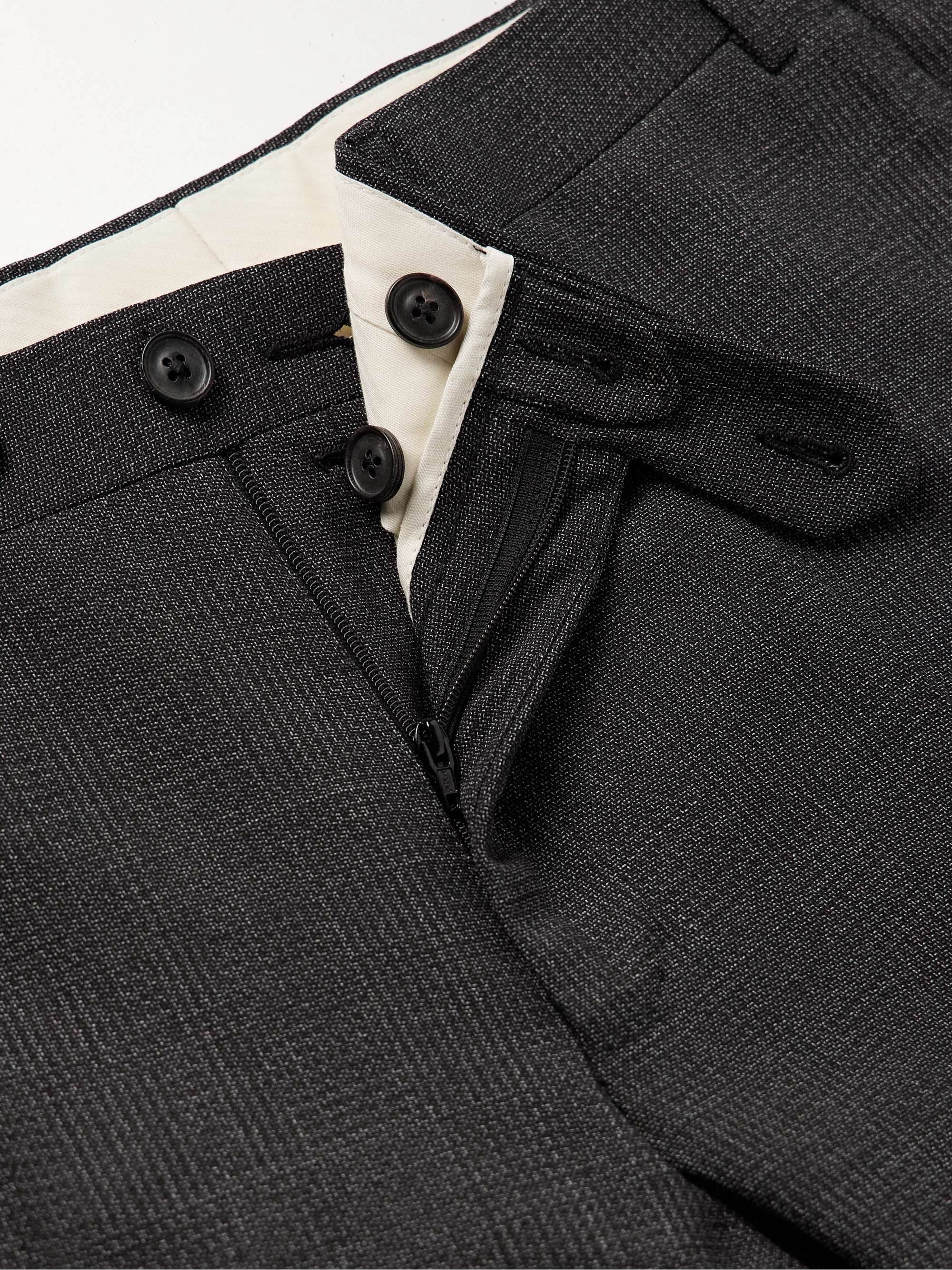 Slim-Fit Prince of Wales Checked Super 160s Wool Suit Trousers view