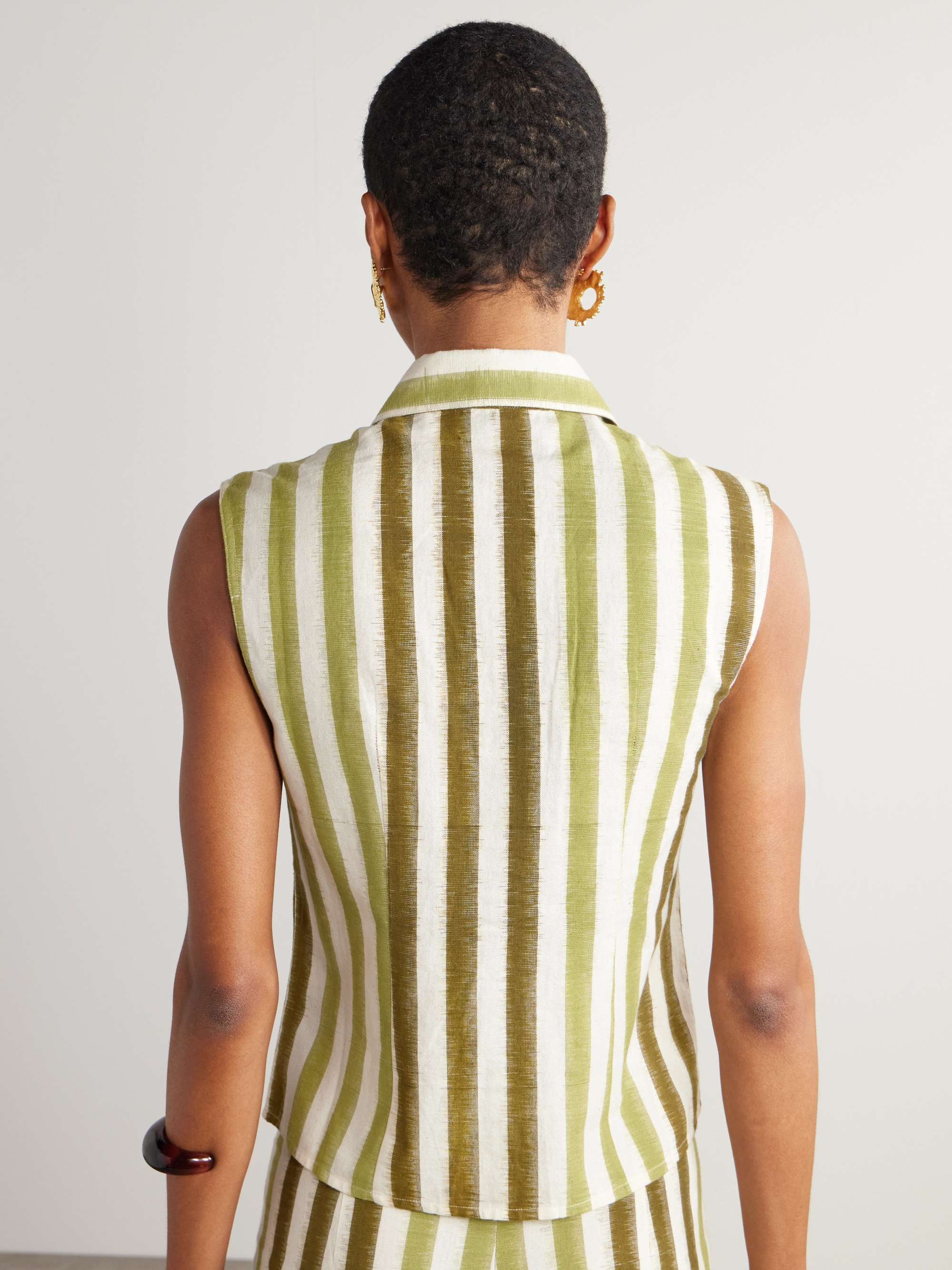 Ylenia striped cotton blouse view
