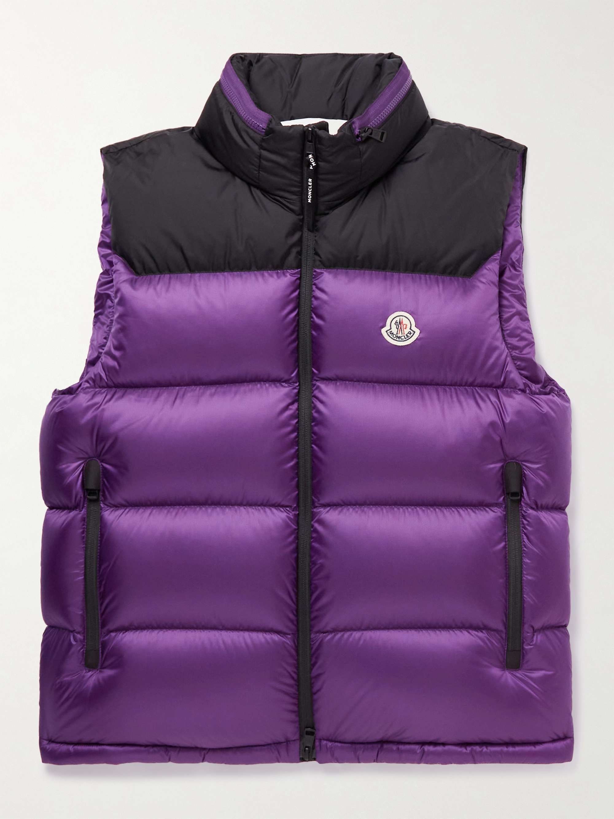 Ophrys Logo-Appliquéd Colour-Block Quilted Shell and Ripstop Down Gilet view