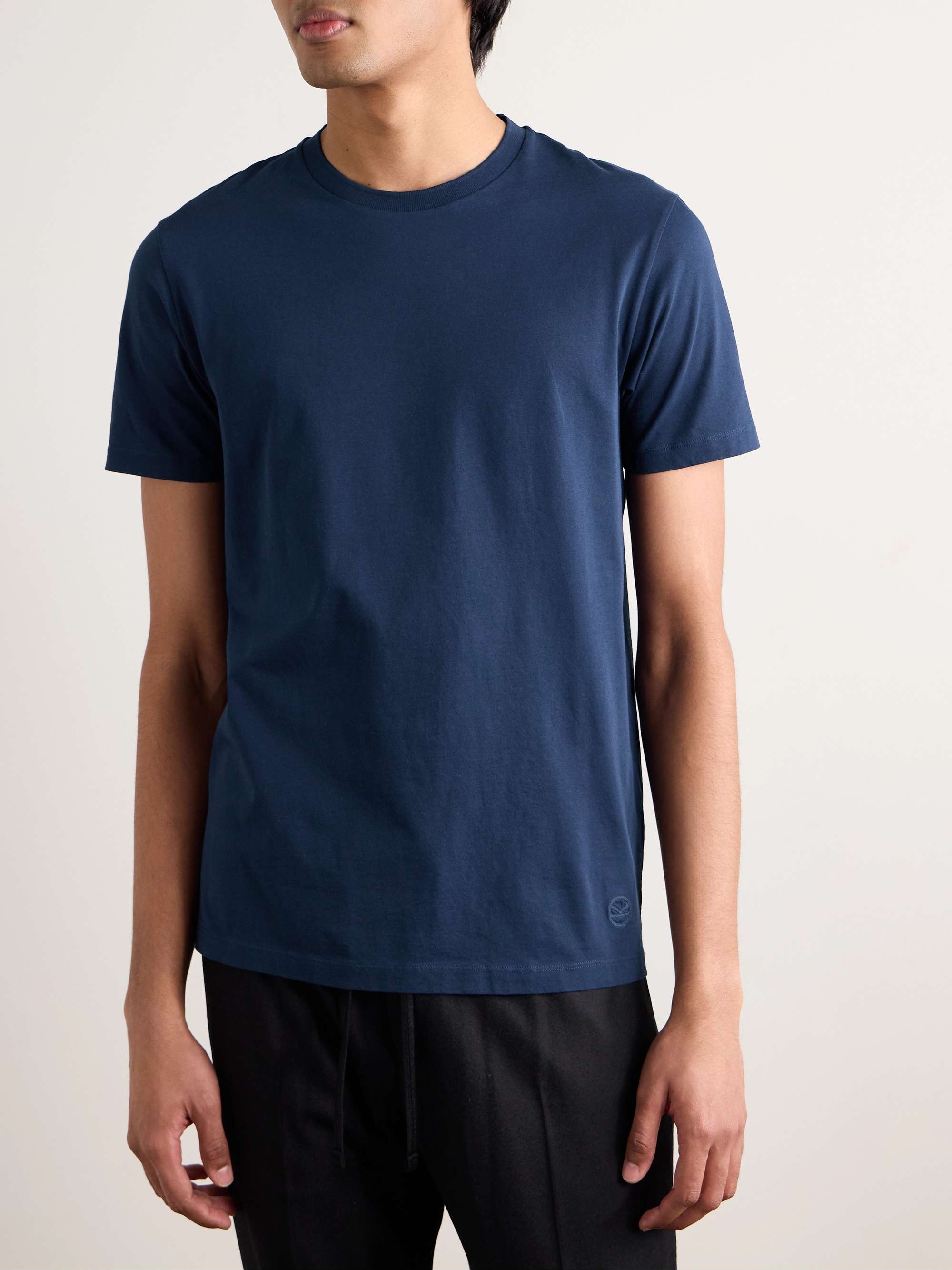 Logo-Embroidered Pima Cotton-Jersey T-Shirt view