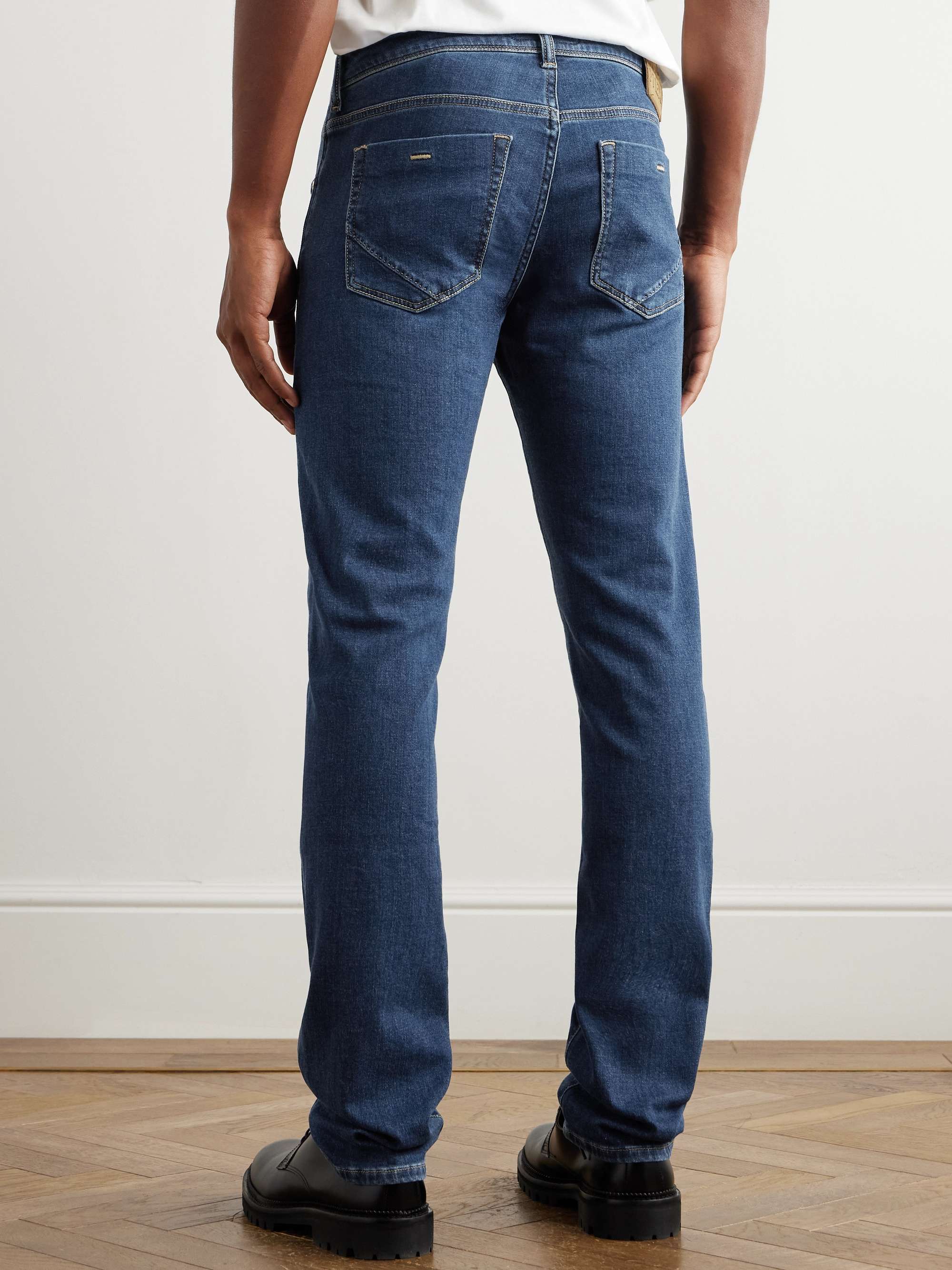 Blue Division Slim-Fit Logo-Appliquéd Jeans view