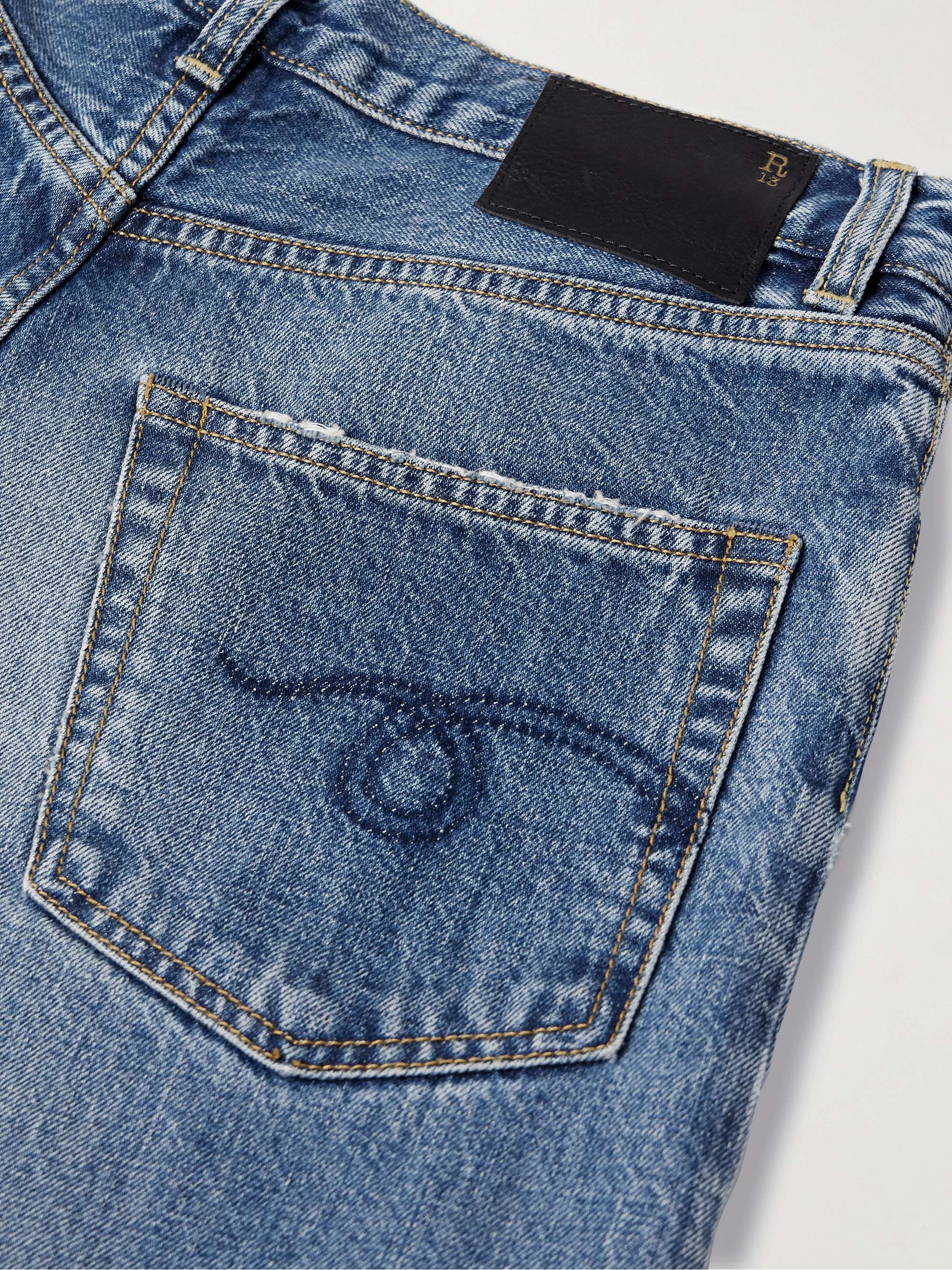 D'Arcy distressed mid-rise wide-leg jeans view