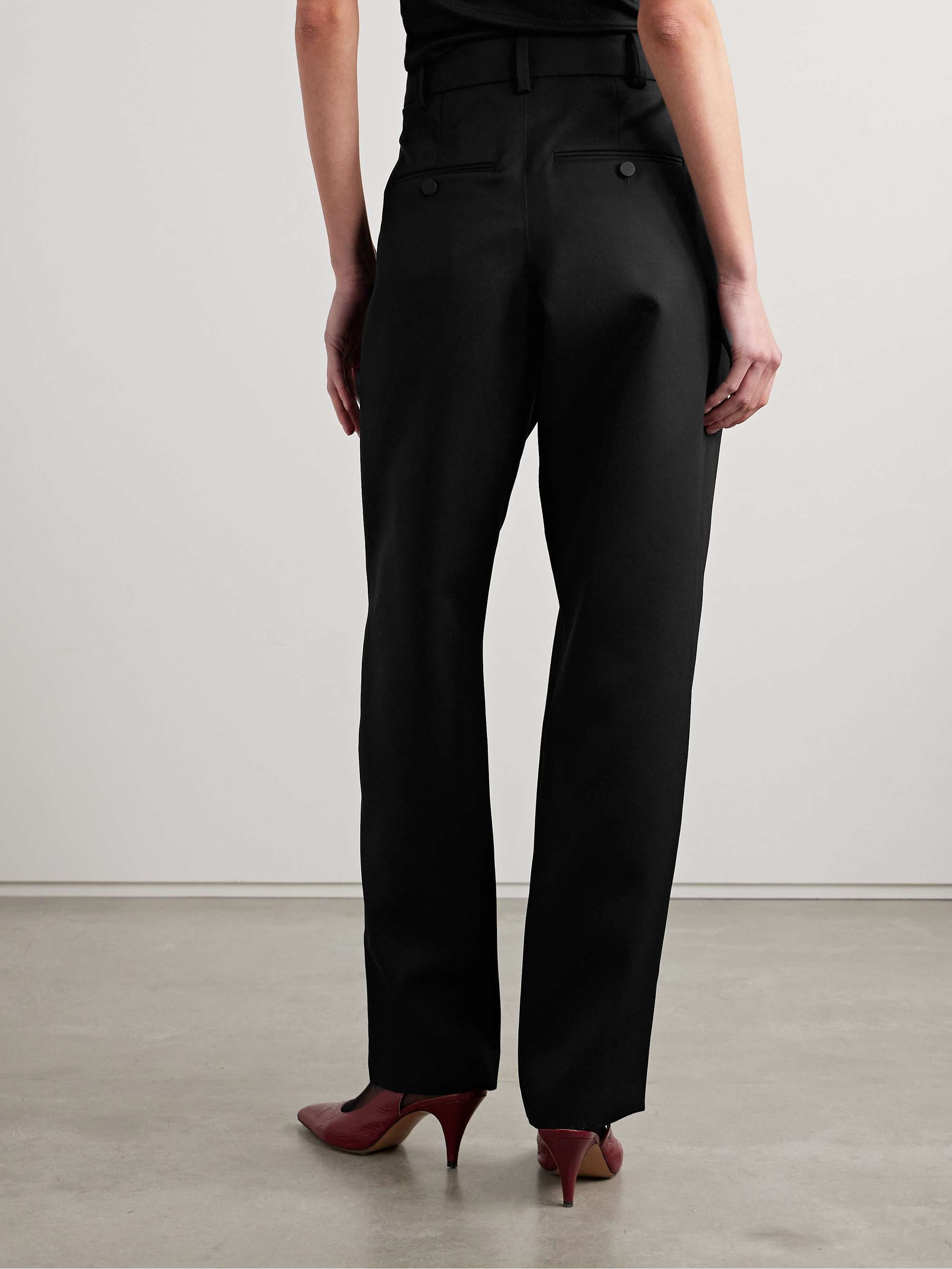 Casile pleated wool-twill tapered pants view