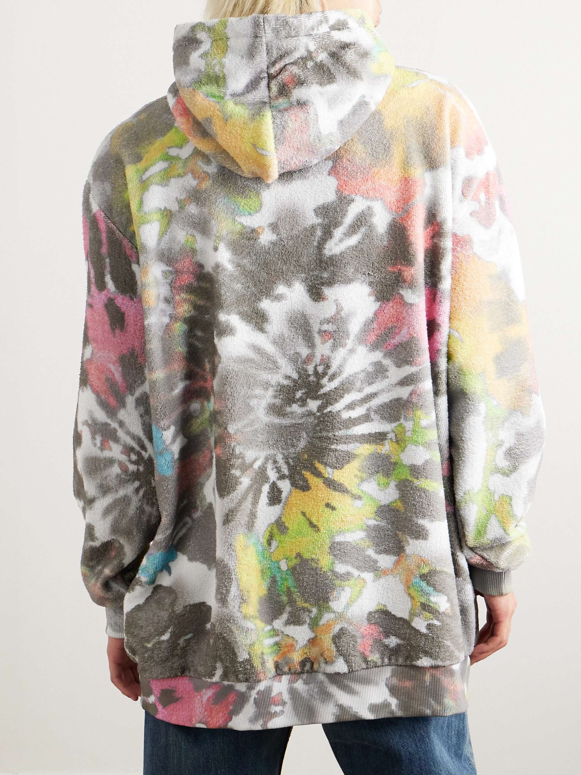 Tie-Dyed Cotton-Terry Hoodie view