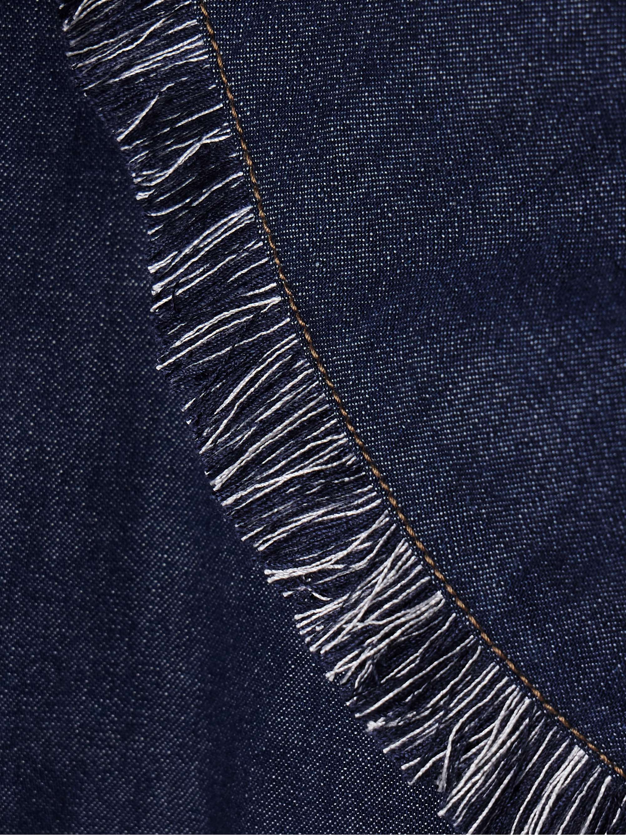 Rhiannon frayed cotton-chambray shorts view